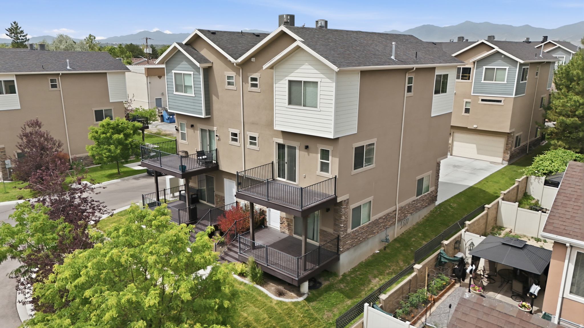 Upgraded & Move-In Ready townhome with granite throughout with remodeled bathrooms! New Grass just installed just weeks ago! Don't miss this beautifully maintained home in West Valley. Loaded with upgrade and ready for its next owner. Includes ALL appliances- fridge, washer, dryer and smart thermostat for added efficiency. Enjoy the bright, open main level featuring a spacious great room that flows into the kitchen with granite countertops, island seating, and a dining area for gatherings. The laundry is conveniently located just off the kitchen, while upstairs, you will find well-sized bedrooms with generous closet space for all your clothes. Including a large double vanity and huge walk in closet in the master. Additional perks: Private patio ideal for BBQ's or outdoor seating, Community playground included with HoA dues, Easy access to I-215 to get around town easily. EV- ready garage with 240V outlet to charge your electric vehicles. Whether you're looking for a primary residence or another rental property this townhome offers unbeatable convenience and has be well taken care of. Buyer to verify all details. Schedule your showing today!Square footage figures are provided as a courtesy estimate only and were obtained from county records .  Buyer is advised to obtain an independent measurement.