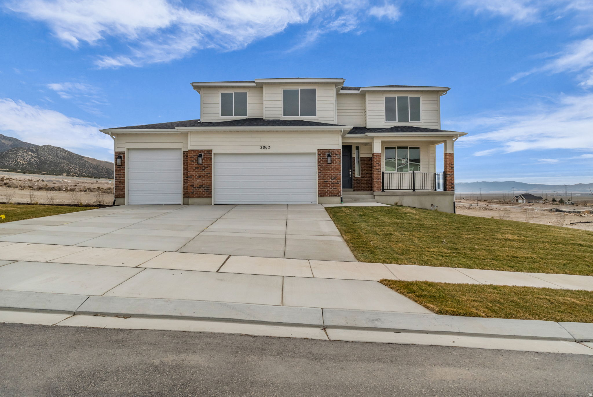 AMAZING $30,000 INCENTIVE TOWARDS CLOSING COSTS, RATE BUYDOWN, OR PRICE REDUCTION REGARDLESS OF LENDER! (Talk to agent for conditions). Must-see Scarlet Ridge Community in Eagle Mountain! Move-in ready! This beautiful home on a three-quarter-acre view lot is built by Flagship Homes. It features 4 bedrooms, 3.5 bathrooms, quartz slab countertops, painted cabinets, laminate flooring on the main level, a large loft on the 2nd floor, landscaped front yard, a 3 car garage with a convenient Costco Door between garage and pantry, and backyard (can be landscaped for an additional charge). The primary bedroom has a vaulted ceiling, large walk-in closet, dual sinks with a separate vanity and tub/shower. With an unfinished walk-out basement, this home provides space for storage and room to grow. (If preferred, basement can be finished for an additional charge.) 1GB fiber optic internet included in the HOA dues. Call for more information or stop by our model home at 1546 E. Starling Lane, Eagle Mountain for a tour. Model home hours: Monday-Saturday 11 AM - 6 PM. Buyers to verify all information. Square footage is from house plan.