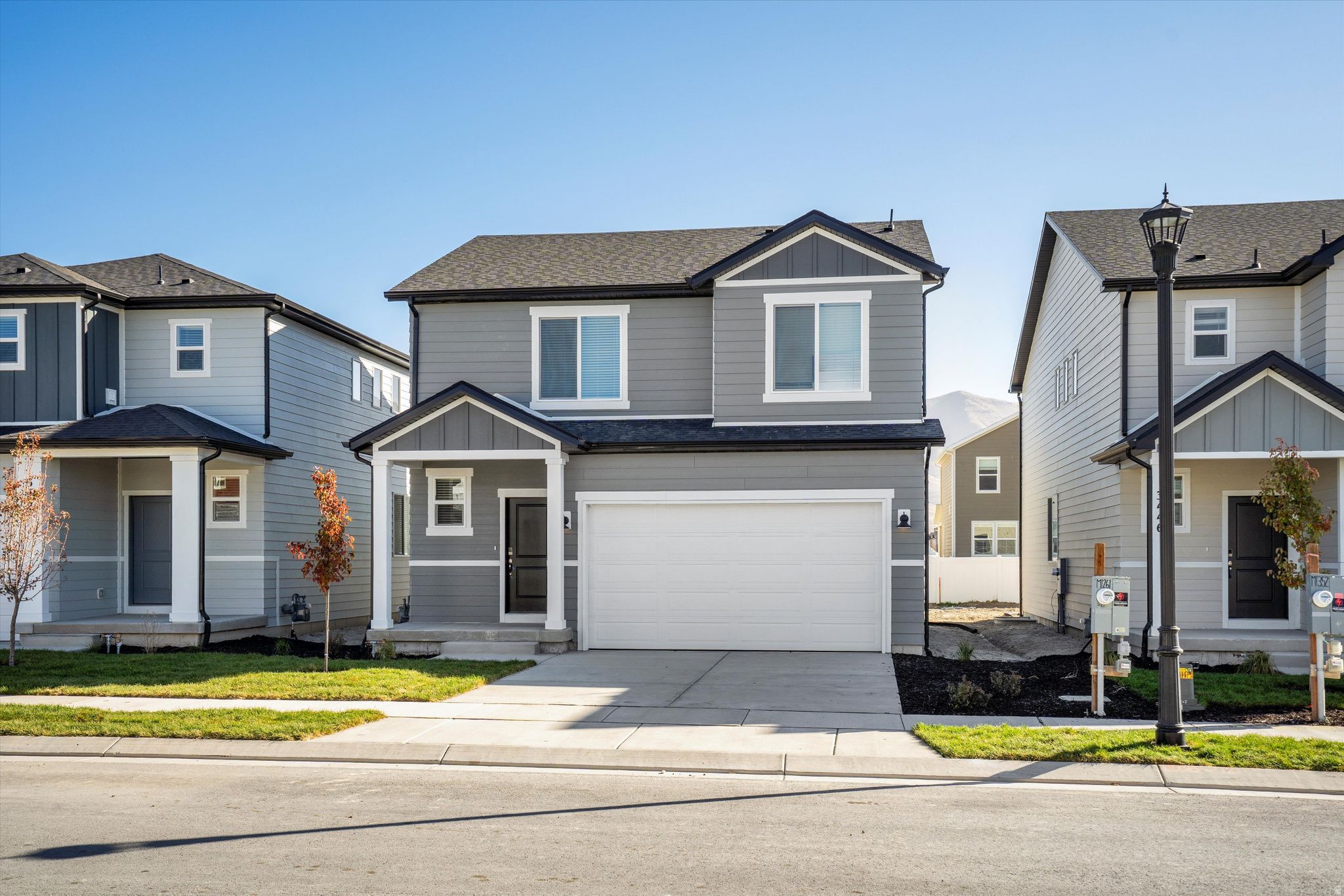 This home boasts open concept living with a dining & great room, complemented by an unfinished basement offering extra space. Upstairs, enjoy the loft as a multipurpose space with a laundry room. Move in ready with a washer, dryer, fridge and blinds throughout.  Total home approx. sq. ft. 2,585.