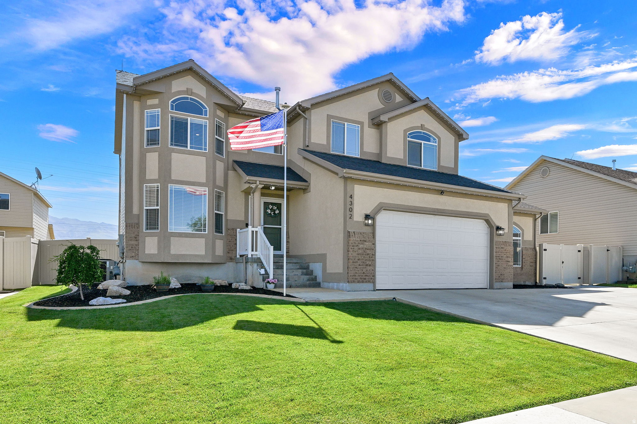 Welcome home to this beautiful two-story home located in the heart of Weber County! Conveniently situated just minutes from shopping, fine dining, local entertainment, and world-class skiing, this home offers the perfect balance of comfort, convenience, and adventure. Filled with natural light from large, open windows, the inviting floor plan creates a warm and welcoming atmosphere while providing a blank canvas for your personal style and design touches. The home features brand-new carpet, neutral paint colors throughout, and permanent holiday lighting that will make your home shine year-round and become the highlight of the neighborhood during the holiday season. Looking for room to grow? The unfinished basement offers incredible potential to create a mother-in-law apartment, an additional primary suite, a home theater, gym, or whatever best fits your lifestyle. Designed with entertaining in mind, the fully fenced backyard and oversized deck provide the perfect setting for hosting summer barbecues, holiday gatherings, and memorable evenings with family and friends. Whether you're enjoying the indoor living spaces or taking the party outside, this home is ready to accommodate it all. Easy to show and even easier to love, this Weber County gem is ready for its next homeowners to start creating lasting memories.