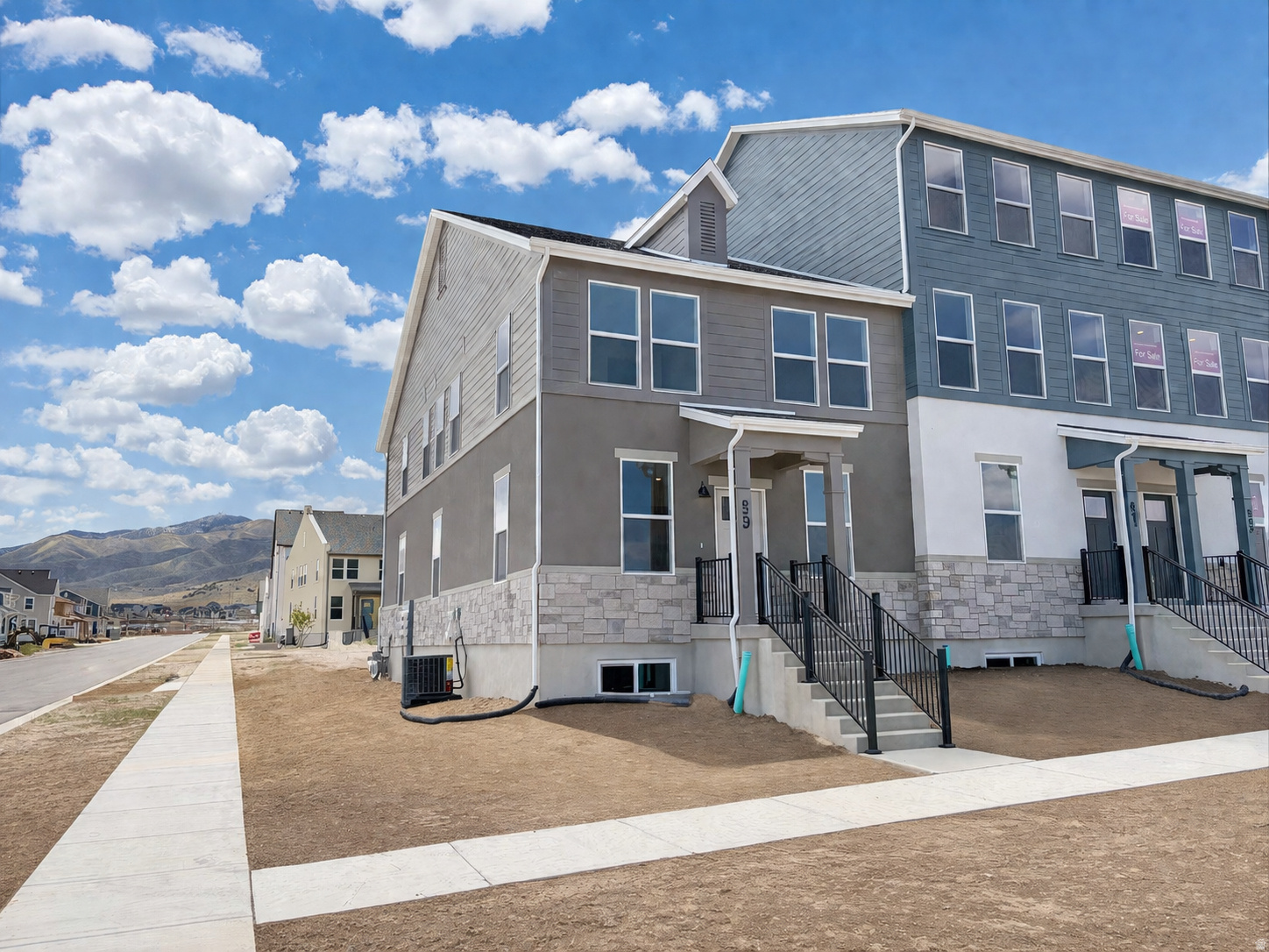 READY IN JULY! Experience low-maintenance living at Beacon Pointe in Saratoga Springs with the beautifully designed Oxley end-unit townhome by Destination Homes. Offering approximately 2,364 sq. ft., this thoughtfully designed home features 3 bedrooms, 2 bathrooms, a 2-car garage, and a full unfinished basement with room to grow. The open-concept layout is filled with natural light and showcases quartz countertops, stainless steel appliances, vaulted ceilings, luxury vinyl plank flooring, smart home features, and designer-selected finishes throughout. The spacious primary suite includes a walk-in closet and spa-inspired bathroom, creating a comfortable private retreat. Enjoy resort-style amenities including a pool, pickleball courts, parks, playgrounds, walking trails, snow removal, full exterior landscaping, and high-speed fiber internet included through the HOA. Conveniently located near Utah Lake, shopping, dining, major commuter routes, and Silicon Slopes. Community is located approximately two streets west of the Saratoga Springs Temple area. Ask about current buyer incentives and financing programs available through preferred lender First Colony Mortgage, including temporary rate buydown options and potential down payment assistance for qualified buyers. Photos may feature staged or similar homes and finishes may vary.