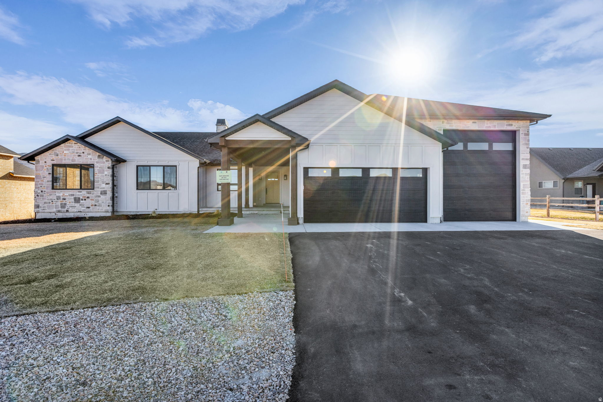 This one-of-a-kind conservation subdivision is surrounded by grassland acres that are never to be built on. It was designed to be that way! Combine scenic beauty of Kamas Valley with convenience and easy living and you get Hart Crossing. Hart Crossing is the quintessence of continuity and artistic expression. The Pinyon model is a single-story 2,690 sq. ft. rambler with a beautifully spacious great room accented by natural light and an oversized kitchen with dining area and breakfast nook. All bedrooms have private bathrooms and walk-in closets. The exterior provides a ranch house estate atmosphere with expansive front and back patios. The home includes an office or den off the entry and RV parking along with a two-car 1,769 sq. ft. garage This new build boasts high quality finishes and fixtures, GE Cafe Appliances, a well thought out floor plan focused on views and open space, and plenty of space with a 2 car oversized garage. Located in Francis, Utah are minutes from the Uinta-Ashley National Forest boasting 2.2 million acres of recreational opportunities, Also only 5 minutes from Jordanelle Reservoir, 25 minutes from world renowned downtown Park City included world class ski resorts. If you can think it up, it is likely nearby. The location couldn't be better. Square footage figures are provided as a courtesy estimate only and were obtained from an Appraisal. Buyer is advised to obtain an independent measurement. Property Tax has yet to be assessed on the property.