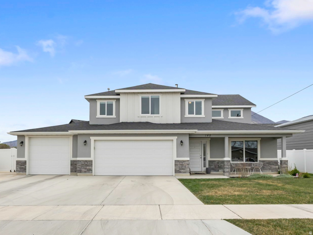 ***OPEN HOUSE - SAT JUNE 6TH - 10-12PM*** Located in the heart of Salem, this 2023-built single-family home offers the perfect opportunity to enjoy the area's sought-after small-town feel with everyday convenience. Centrally located and within walking distance to the high school, junior high, and elementary schools, this home makes daily living simple and accessible. Featuring 4 bedrooms and 2.5 bathrooms, the layout is functional and designed for comfortable living with a clean, well-maintained interior ready for your personal touch. The spacious 3-car garage provides ample room for parking, storage, or hobbies, while the dedicated RV parking ensures space for all your toys and recreational needs. Outside, you'll find a fully landscaped and fully fenced yard-perfect for relaxing, entertaining, or enjoying time with family and pets. With newer construction, practical features, and an unbeatable location in a quiet, welcoming community, this home is a great opportunity to get into Salem at an attractive value. Square footage figures are provided as a courtesy estimate only and were obtained from County Records. Buyer is advised to obtain an independent measurement.