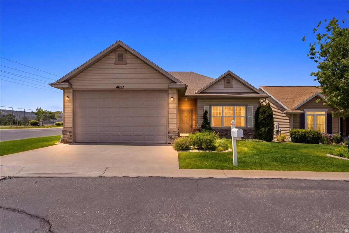 Welcome home to easy, comfortable living in a peaceful gated community! This well-maintained, move-in ready gem is all one level, no stairs, no fuss, with a bright, open layout that just feels good the moment you walk in. You'll love the thoughtful touches like central vac, a handy laundry sink, and a versatile flex space currently set up as a bedroom but ready for whatever fits your life best. Step out back to your own private shaded patio, perfect for morning coffee, evening gatherings, or just enjoying some quiet time without a yard that owns your weekends. The oversized-height garage is a dream for anyone who loves a little extra workspace, and the home's location near the end of the street means less traffic and more peace of mind. Even better? The solar panels will be paid off, so you can enjoy low-cost utilities from day one. As for the neighborhood? You'll have access to a community pool, and a pickleball court is on its way - how fun is that? Square footage figures are provided as a courtesy estimate only and were obtained from county records. Buyer is advised to obtain an independent measurement and verify all HOA information.