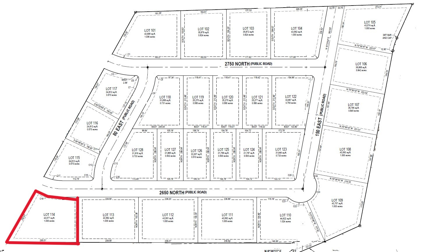 CEDAR RIDGE ESTATES - Land
