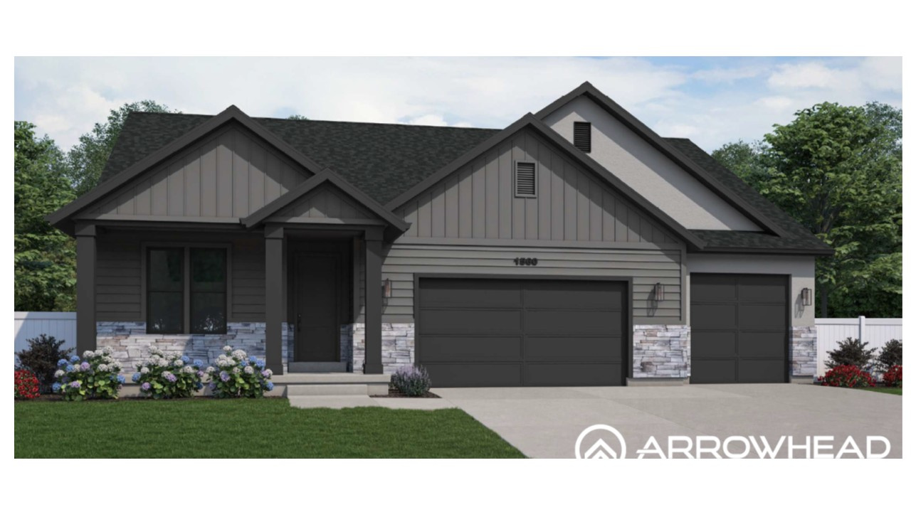 Brand New Construction Rambler-Style Home in Beautiful Payson Arrowhead Ranch- will be ready mid July! Discover this stunning rambler-style home featuring gorgeous finishes and premium upgrades throughout.  Enjoy main-floor living with everything accessible on the main level and a 4-car GARAGE!!! HUGE windows and spacioous covered front porch Main Level: Primary bedroom and Primary bath has double vanities and large shower with a bench 1 additional bedroom / office  Great room to entertain or relax Upgraded cabinets, flooring, electrical, appliances and plumbing 2 Bathrooms total Laundry room  Mud room Fully Finished Basement:  3 additional bedrooms,  2nd family room, offering plenty of space  1 full bathroom This home perfectly blends comfort and style in the sought-after Arrowhead Ranch community. Don't miss your chance to own this beautifully crafted new home!