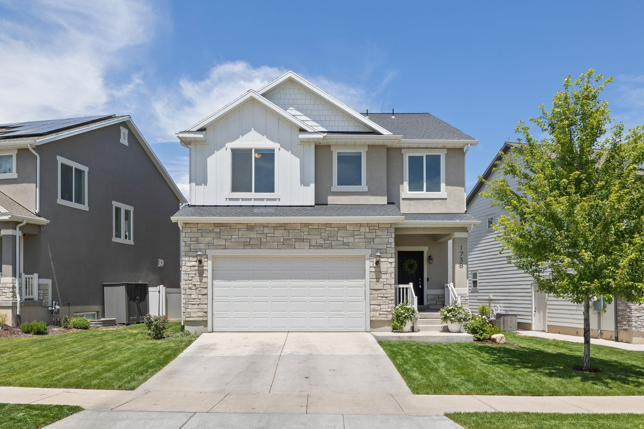 Welcome home to Quailhill, one of Saratoga Springs' most desirable communities. This well-maintained 3-bedroom, 2.5-bath home offers a comfortable, functional layout designed for both everyday living and entertaining. The spacious floor plan provides inviting living areas, abundant natural light, and the perfect blend of comfort and convenience. Whether you're relaxing at home or hosting family and friends, this property offers the low-maintenance lifestyle today's buyers are looking for. The garage is equipped with a 220-volt outlet, making it ideal for electric vehicle charging or workshop use. Located in a great neighborhood in the heart of Saratoga Springs, residents enjoy easy access to shopping, dining, parks, schools, and recreation. Nearby trails, open spaces, and community parks provide endless opportunities for outdoor enjoyment, while quick access to Pioneer Crossing and Redwood Road makes commuting throughout Utah County convenient. The area is also just minutes from Utah Lake, TalonsCove Golf Club, and the growing retail, dining, and entertainment options throughout Saratoga Springs and neighboring Lehi. With its desirable location, thoughtful floor plan, EV-ready garage, and close proximity to everything the area has to offer, this home is an exceptional opportunity to enjoy comfortable living in one of Utah County's fastest-growing communities. Square footage figures are provided as a courtesy estimate only and were obtained from county records.  Buyer is advised to obtain an independent measurement.