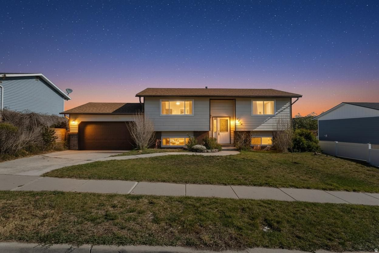 Split-entry home located on a quiet road in Kearns with valley views and great potential for the next owner. This property features quartz countertops, updated finishes in key areas, and a functional layout designed for everyday living. The partial ADU offers added flexibility for extended family, guests, rental potential, or a private home office setup. Major system upgrades have already been completed, including a brand new roof, new furnace, new water heater, new central air and a new backyard deck. The large backyard offers plenty of space for entertaining and outdoor use, complete with an included swim spa. Conveniently located just minutes from Jordan Landing and Lodestone Park, offering easy access to shopping, dining, entertainment, and outdoor recreation. Enjoy nearby retail, restaurants, walking trails, parks, and everyday amenities, while still being situated in a well-established residential neighborhood with quick access to major commuter routes. Square footage figures are provided as a courtesy estimate only and were obtained from county records.  Buyer is advised to obtain an independent measurement.