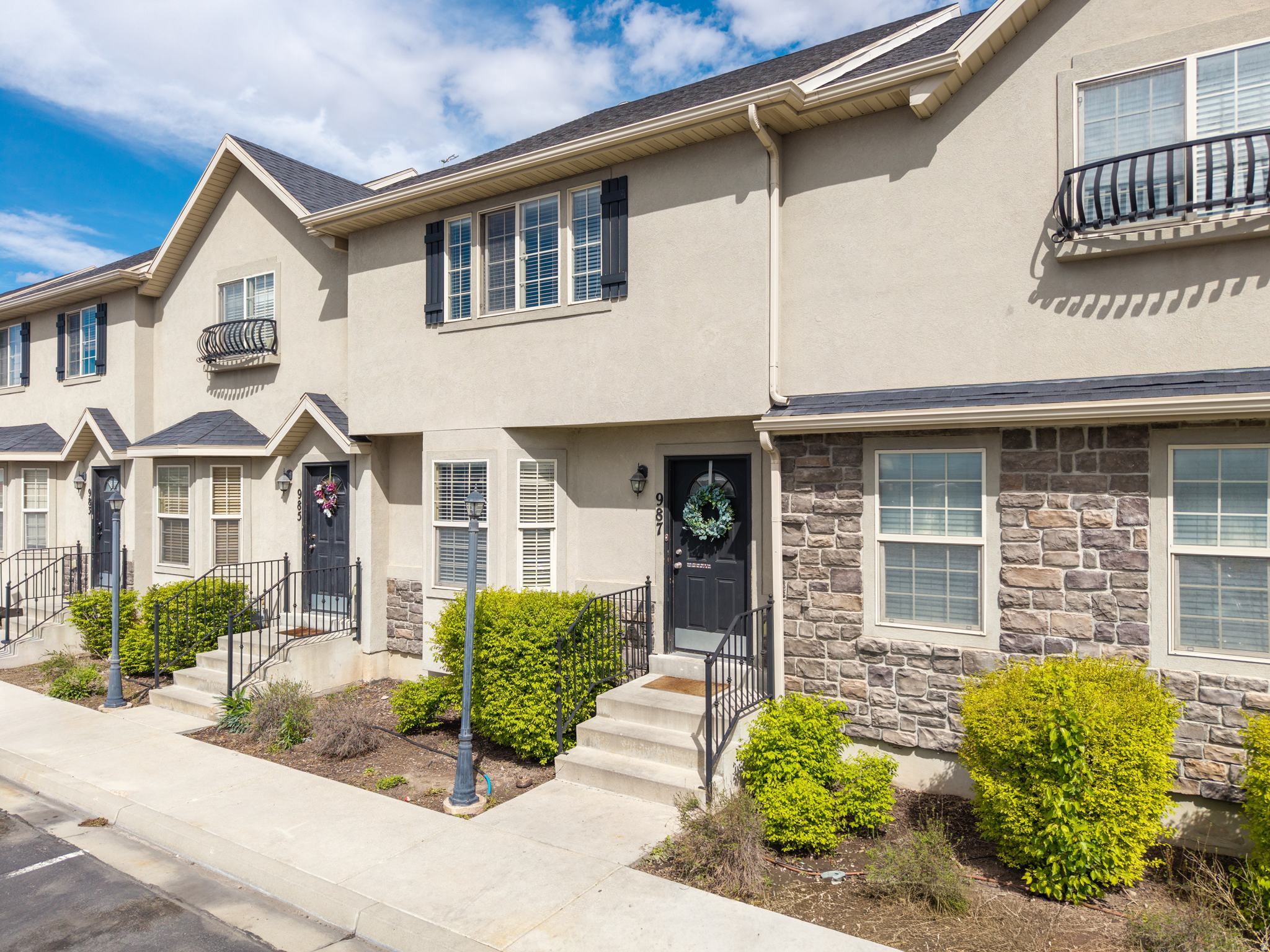 Well located 3 bedroom, 2.5 bath townhome in Camelot Village with 1,361 square feet of living space. All bedrooms are upstairs with two full baths, along with a half bath on the main level. The main level has been freshly painted and the seller is offering a $2900  buyer concession for carpeting. Easy access to I-15, shopping, dining, and more. Includes access to the community clubhouse. A practical layout in a highly convenient area. Schedule a showing today.
