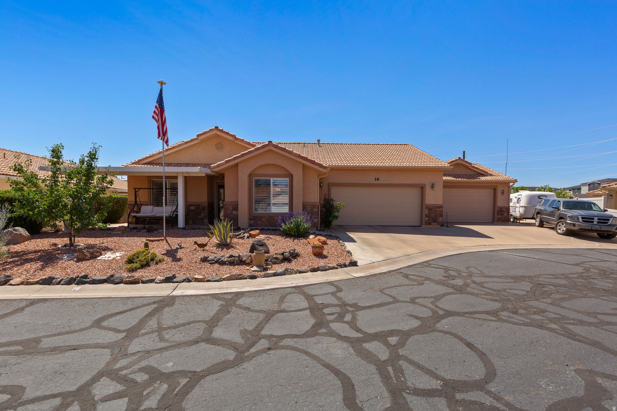 Car enthusiast dream home! Two car garages for a total of 4 attached! RV parking included! Recently remodeled open floor plan rambler includes 3 bedrooms, 2 baths a den/craft room. Loads of storage. Garden is already in as well. Don't miss out on this one. Located in a 55+ community with a low HOA of $108 a month. Close to trails, shopping, freeway and parks. A must to see!