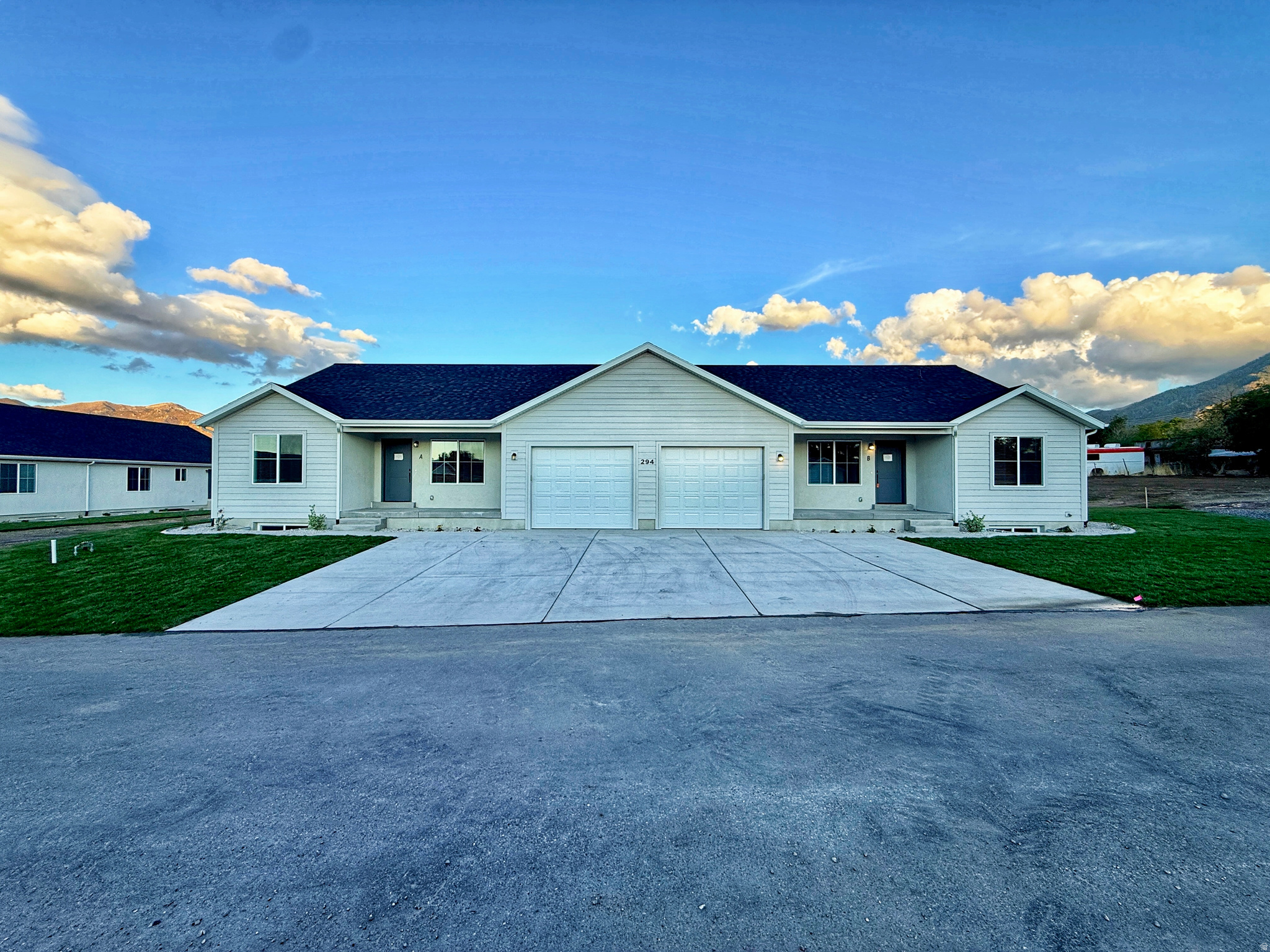 New duplex fully leased turn key investment. Each unit rents for $2000/mo plus a $105/mo utility fee to cover garbage and water. There are 3 identical duplexes in the community all could be sold.