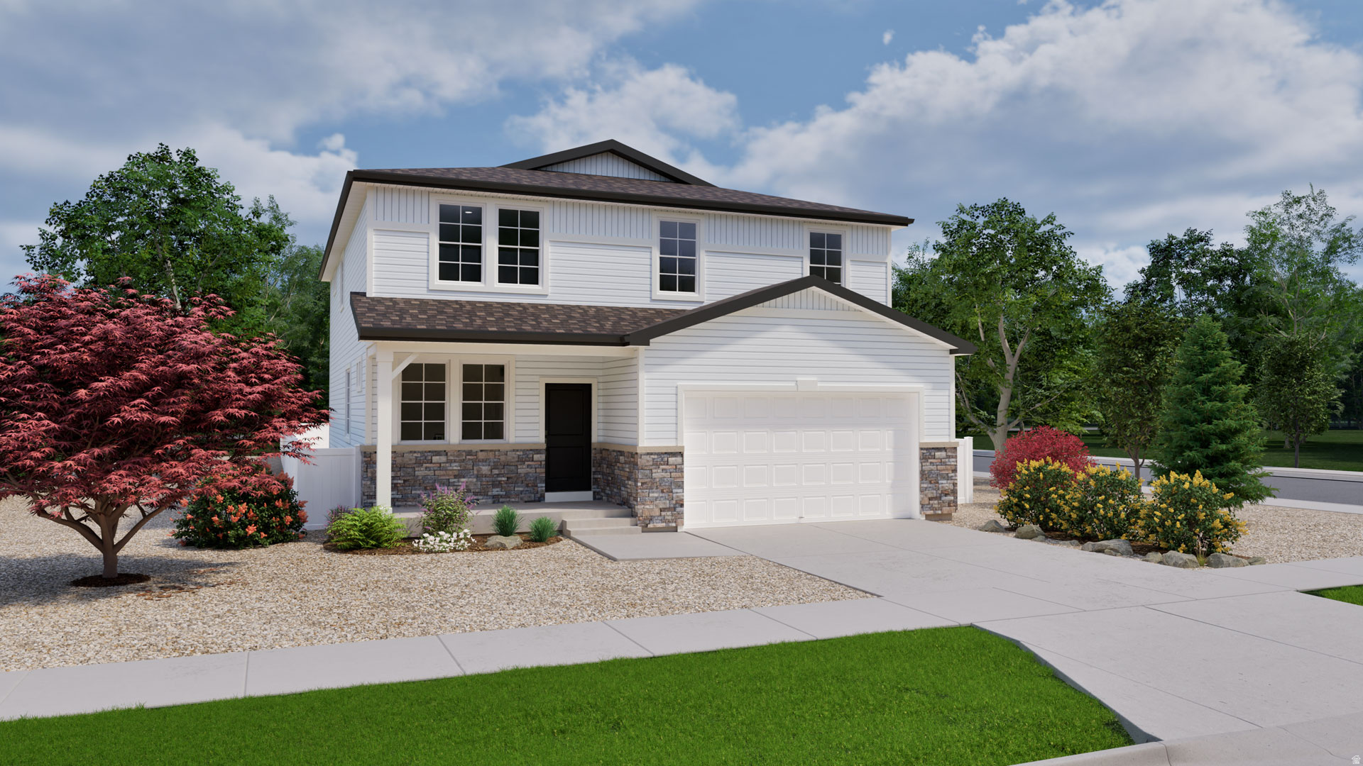 Rates starting at 3.99% FHA 5/1 ARM.  The "Triumph" Floorplan blends style with innovation in a home crafted for flexibility, affordability, and efficiency. This single-family, 2-story layout spans over 3,500 sqft and offers 5 beds, 3 and a half baths, fireplace in the great room and  3-car garage. Preferred gray design package - gray painted soft close cabinets, quartz countertops throughout, tile primary bath spa shower surround, kitchen backsplash, 2-tone paint, upgraded flooring and much more!   Call now for more information or to set up a time to visit the community! (Photos are of another home, same floorplan. Triumph Lot 117)
