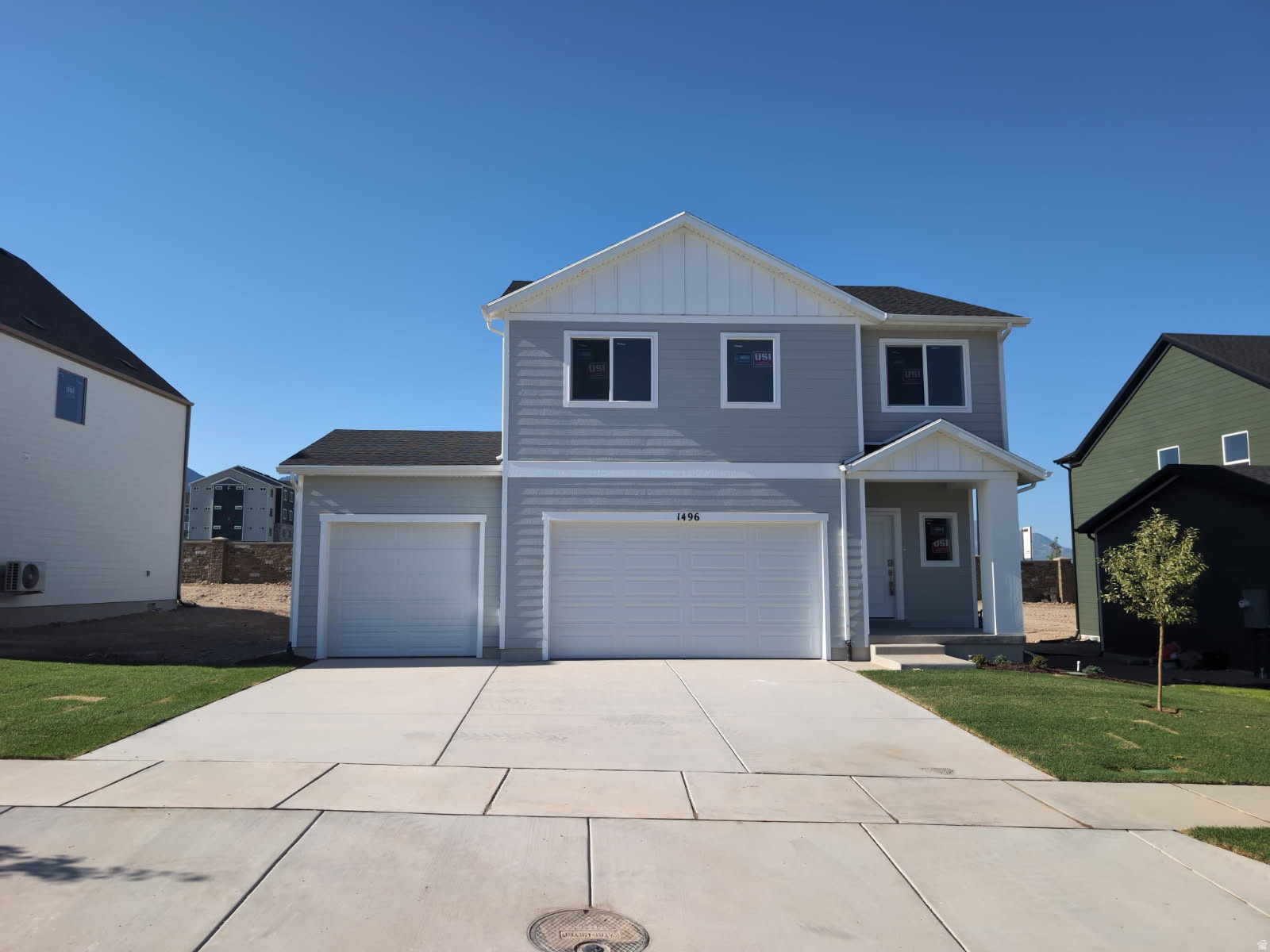 Meadow Creek - 907 - Wasatch. August completion. Receive up to $20,000 in closing costs when financing with our preferred lender! This home offers 3 bedrooms, 2.5 bathrooms, a family room and a 3-car garage. The kitchen features white craftsman-style cabinets, white quartz countertops and stainless steel appliances. Upstairs is the laundry room, owner's suite, as well as two bedrooms, and one full bathroom. Square footage figures are provided as a courtesy estimate only and were obtained from builder. Buyer is advised to obtain an independent measurement.