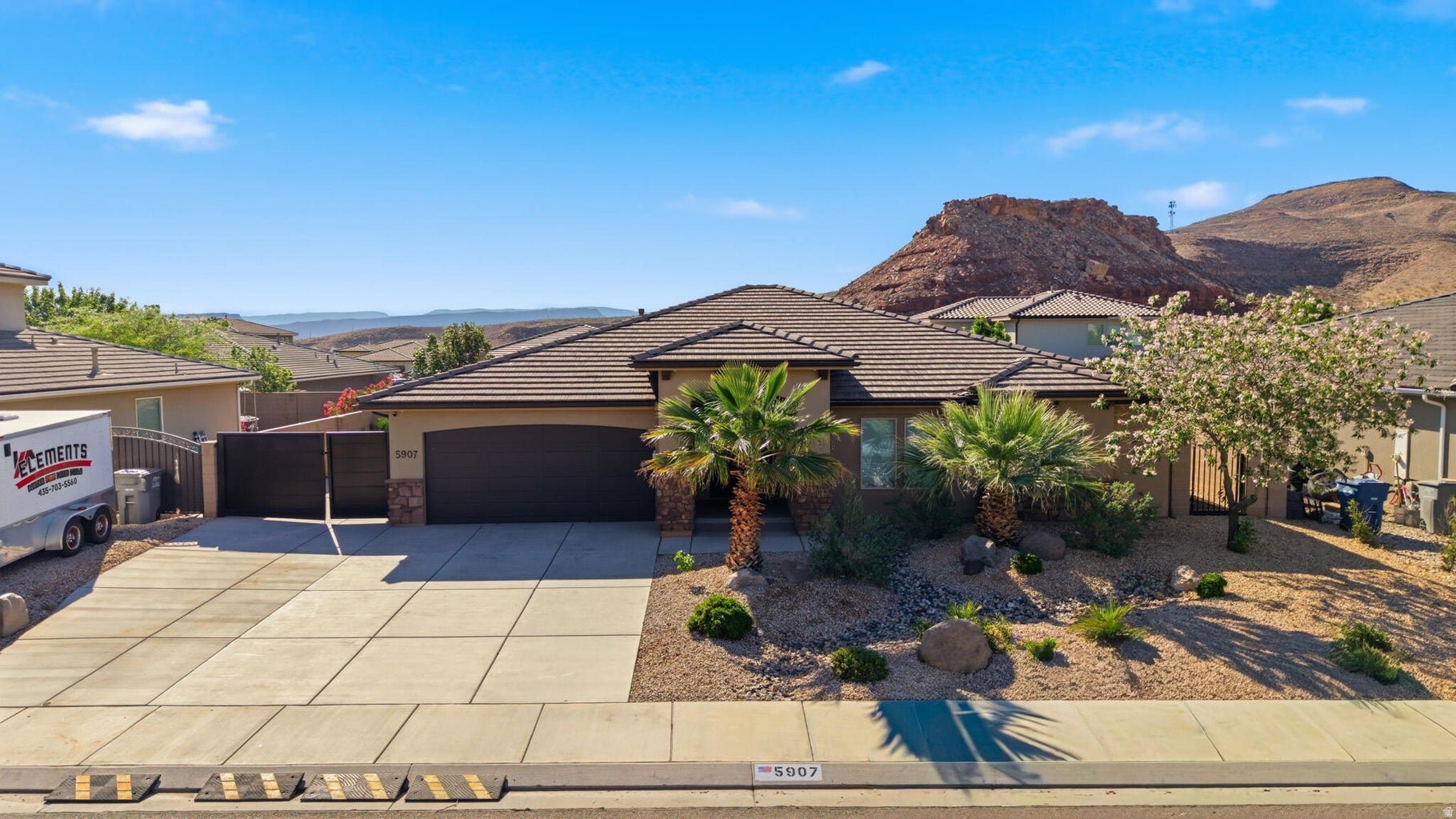 Adventure meets convenience in this inviting 4-bedroom, 2.5-bath home in Desert Canyons. Ideally located with quick highway and airport access, this home makes commuting, traveling, and exploring Southern Utah effortless. Spend your weekends enjoying nearby desert trails, off-roading, hiking, biking, and all the outdoor recreation the area has to offer. Nestled in a welcoming, family-oriented neighborhood with no HOA restrictions, this property offers flexibility, comfort, and a true sense of home. Whether you're entertaining, raising a family, or simply enjoying the desert lifestyle, this home checks every box.