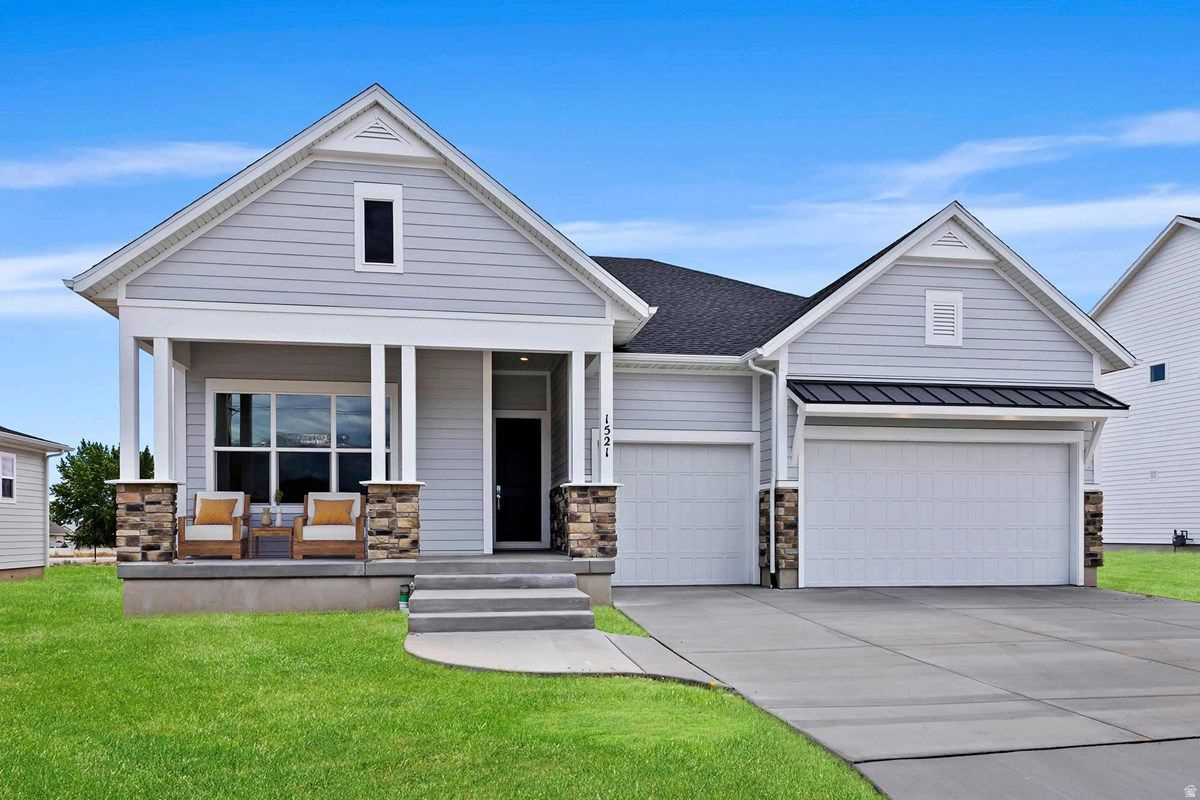This Beringwood backs up to community green space and walking trail, no backyard neighbor and great views of the sunset!  Main floor living and a full finished, gigantic basement!  10ft ceilings on the main floor, 9ft basement ceilings.  8ft doors throughout the main level.  Luxury Primary bath with soaking tub and separate shower, GE Cafe appliances in the gourmet kitchen with double-stack cabinets that reach to the ceiling! Home to be complete in June.  Interest rate incentive available with use of preferred lender.  Call agent for details.