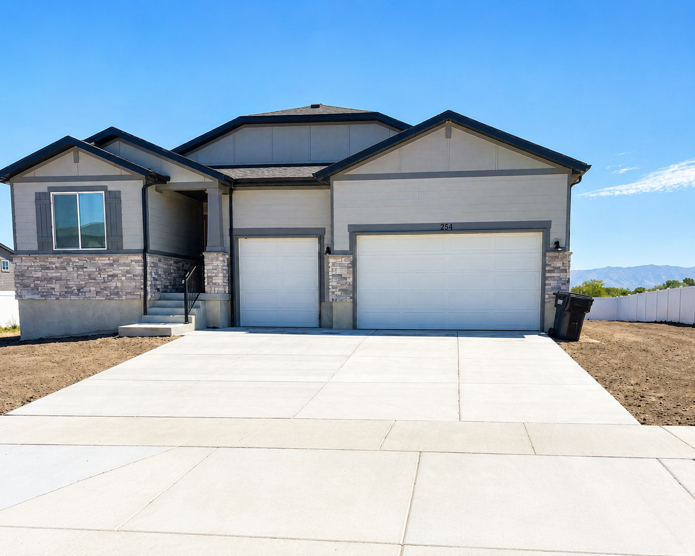 Built just 2 years ago, this stunning home offers the perfect combination of modern living, space, and future potential. Featuring 3 bedrooms, 2 bathrooms, a dedicated office, and a spacious 3-car garage. This home was thoughtfully designed with both comfort and functionality in mind. The kitchen is a true centerpiece with a huge island perfect for gathering, entertaining, meal prep, and everyday living. One of the larger rambler floorplans in the subdivision, this home also features an oversized deck designed to take full advantage of the breathtaking scenery. With no backyard neighbors and open field behind the property, you'll enjoy unobstructed views for miles and a rare sense of privacy and openness. The spacious unfinished yard gives the new owner a rare blank canvas to create the outdoor space of their dreams. Whether you envision a custom pool, hot tub, outdoor kitchen, sports court, playground, firepit area, pergola, RV parking, garden boxes, shop, additional patio space, artificial turf, lush landscaping, or a fully customized entertaining area the possibilities are endless. Vinyl fencing is already completed on all three sides, saving time and expense while providing privacy and a strong head start for your future plans. Whether you're looking for room to grow, entertain, or personalize, this home provides the flexibility to truly make it your own. Seller is offering a unique seller financing opportunity contact the listing agent for full details and possible flexible terms. Square footage figures are provided as a courtesy estimate only and were obtained from County Records .  Buyer is advised to obtain an independent measurement.