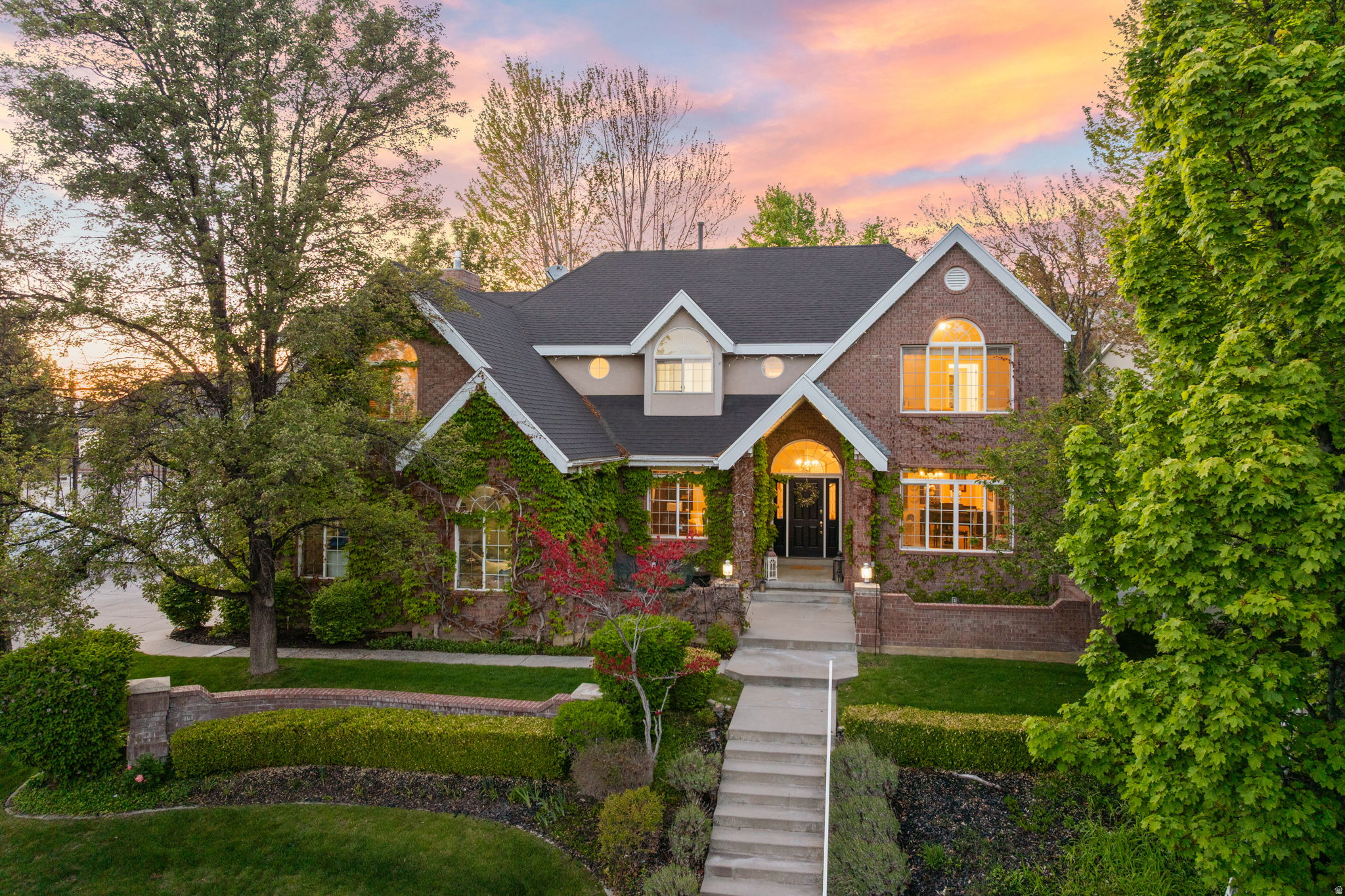 PRICE IMPROVEMENT! With stunning mountain views, unbeatable outdoor space, and thoughtful upgrades throughout, this east bench Orem home is a rare opportunity you won't want to miss.  Enjoy quick access to the Murdock Canal Trail and nearby Provo Canyon for endless biking, running, hiking, and outdoor recreation, all while just minutes from everyday conveniences.  This home features a spacious and functional layout with a large office, a generous loft area above the garage-perfect for a playroom, gym, or additional living space. The primary suite features vaulted ceilings that create an open, airy feel and a spa-like bathroom complete with heated tile flooring and large tub for an extra touch of comfort. The fully-finished basement includes a private apartment with a full kitchen, creating incredible flexibility for rental income, multi-generational living, or extended guest stays.  Step outside to your own backyard where you'll find a large covered deck, and built-in patio designed for entertaining, complete with a grill, seating, firepit, and plenty of space to gather. A private sports court makes every day feel a little more fun-perfect for basketball, pickleball, kids burning off energy, or hosting friendly competition with family and friends.  With unbeatable views, incredible entertaining spaces, and room for everyone, this home offers the lifestyle you've been waiting for.  Square footage figures are provided as a courtesy estimate only and were obtained from an independent measurement. Buyer is advised to obtain an independent measurement.
