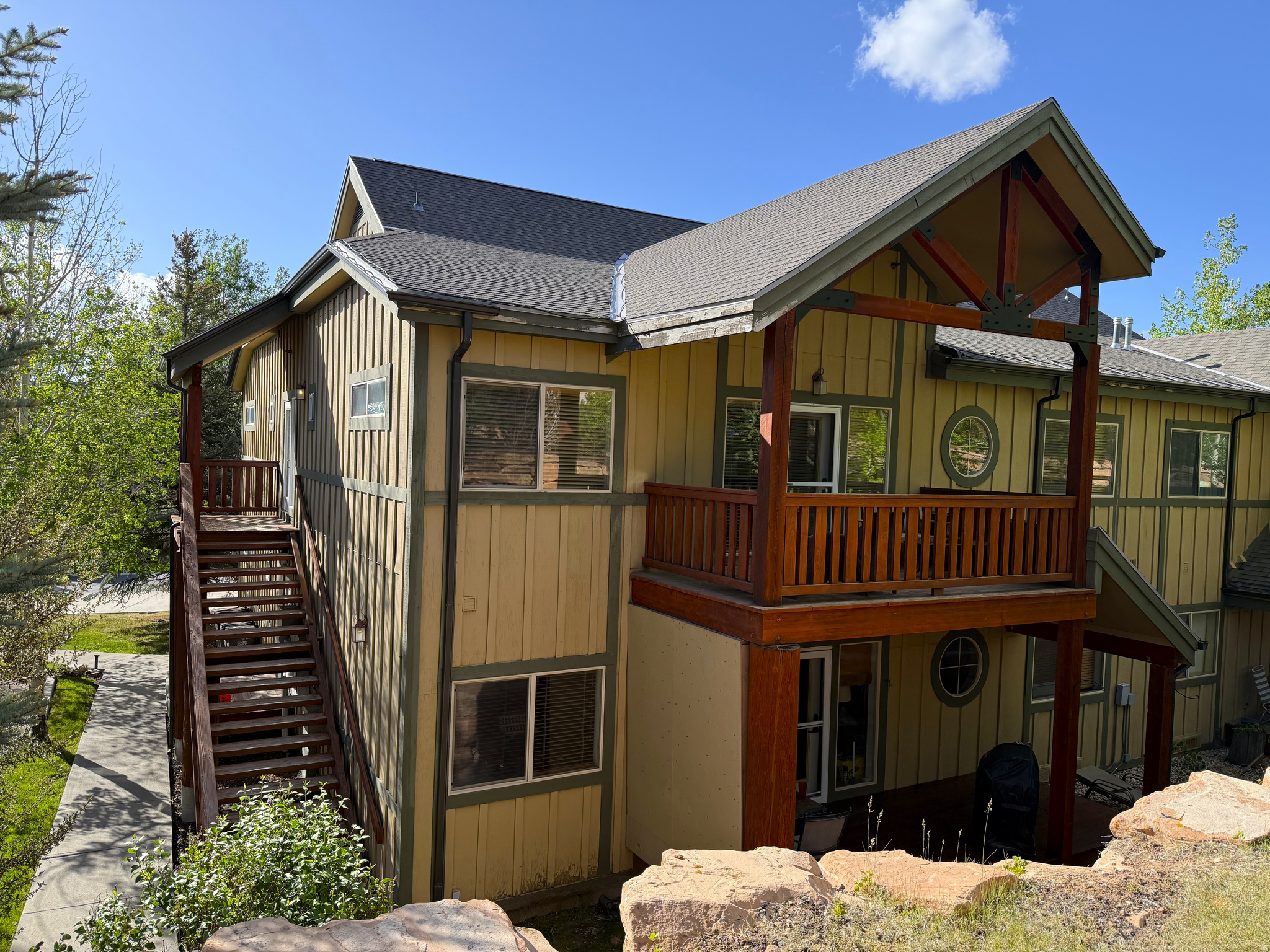 Adorable Deed Restricted 2-Bedroom Unit! Enjoy the morning sun on your outdoor balcony from this bright and well maintained, partially furnished 2-bedroom Bear Hollow Village unit. The unit is Deed Restricted, so please see Confidential Remarks. Enjoy a thoughtfully designed home with two bedrooms, each with its own private bath, separated by a large central kitchen and great room with a gas fireplace. Owner has full use of the Bear Hollow amenities, including a seasonal pool, year round hot tub, and gym. Residents in Bear Hollow enjoy easy access to hiking and biking trails, and are within close proximity to Run-A-Muck Dog Park, a local favorite. The community's proximity to Kimball Junction, an easy e-bike ride, offers a multitude of restaurant options, shops, a movie theatre, and grocery stores. This unit also allows for an easy walk down to 224 to grab the free bus into The Canyons Village or into town. In the winter, the ease of the free bus and not having to park when you get to your destinations is a nice benefit to have! Buyers must qualify and be approved by Mountainlands Community Housing Trust (MCHR) before submitting an offer--go to their website for information. Bear Hollow Village HOA has a transfer fee that is 1/4 of 1% of the sales price, to be paid by Buyer, in addition to the Mountainland's 1/2% fee, also paid for by Buyer. There is also an additional monthly HOA fee for water.