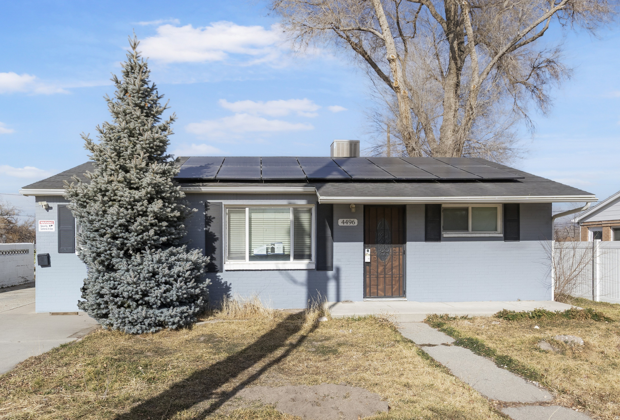 Seller has given preliminary approval signatures. Don't miss this solar-powered rambler with an open floor plan. Newer kitchen open to the dining & living room. One-level living with main-floor laundry. Three bedrooms, a fourth is partially finished, plus a den or office area open to a large bedroom. Family room downstairs. Kitchen, bath, double-pane windows, roof, some plumbing & electrical have been updated. Extra-wide garage with a workbench, covered patio, and fenced backyard. You're gonna love it. Radon & Meth tests from a general home inspector came in above recommended levels. Agents read Agent Remarks before showing or submitting an offer.