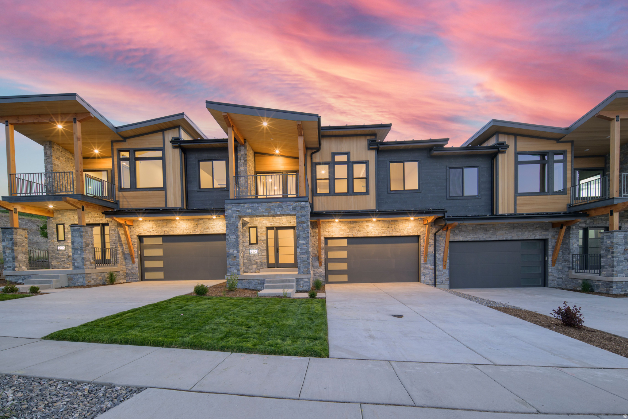 Sage Hen is located between the Jordanelle Reservoir and Deer Valley's new East Village with quick access to skiing, trails, and year-round recreation. Newly completed Haven floor plan featuring 4 ensuite bedrooms with comfortable separation for family and guests. Vaulted entry opens into the kitchen, dining, and living spaces designed for gathering after a day on the mountain. Private covered deck off the primary suite captures Jordanelle and Deer Valley views. Thoughtful finishes and a functional layout well-suited for a second home or mountain retreat. *Exterior photo shown is of a similar Haven floor plan; finishes and elevation may vary.*