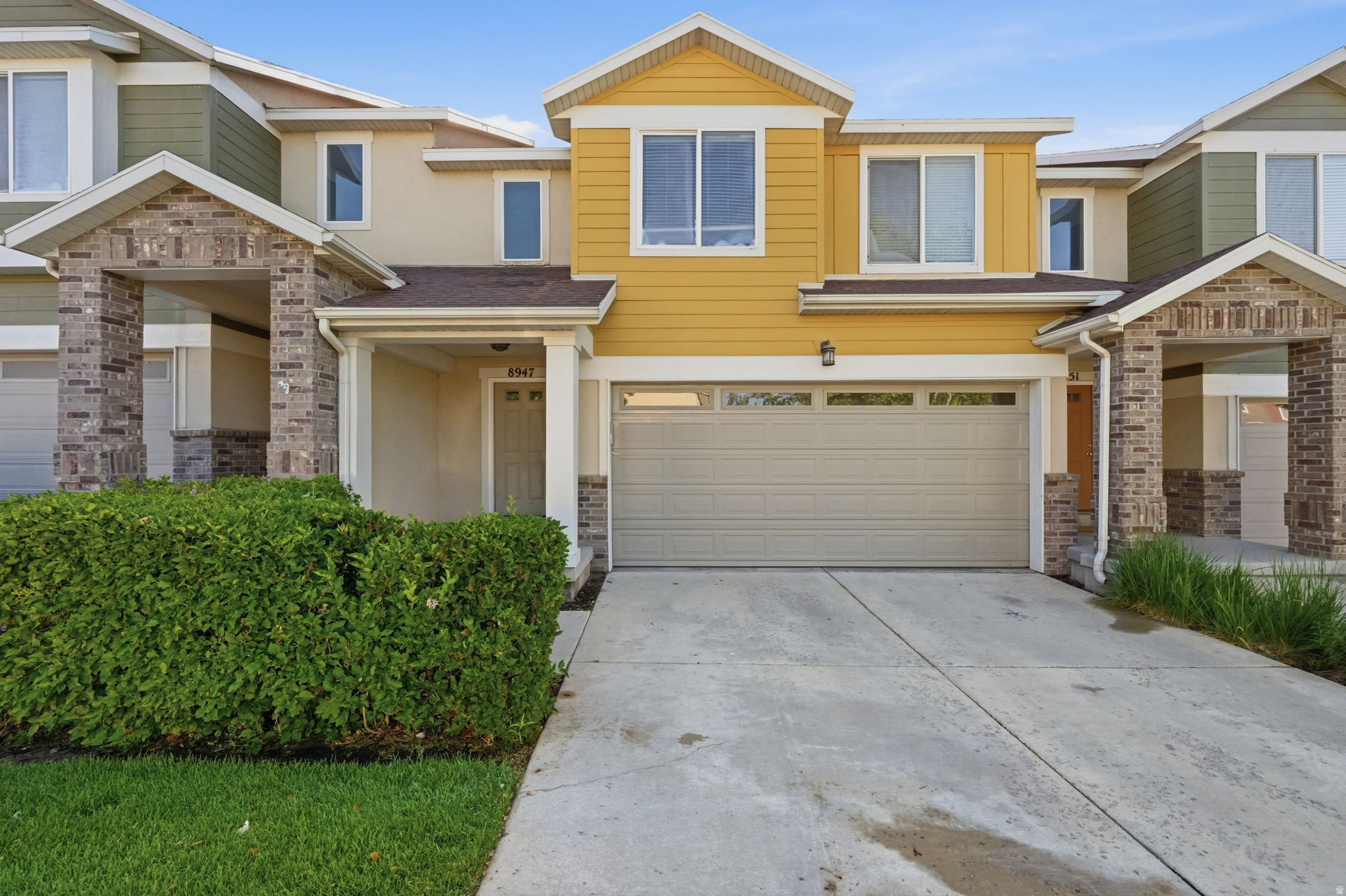Perfectly located near shopping, dining, walking trails, and just minutes from I-15, this beautiful home offers the ideal combination of convenience, comfort, and style. Step inside to vaulted ceilings in the living room and an open, inviting layout perfect for everyday living and entertaining. The kitchen features a center island, pantry, and stainless-steel appliances, including a gas range and French-door refrigerator that are all included. The main level also offers new carpet, a convenient half bath and access to the attached two-car garage. Upstairs, you'll find a versatile loft space, three spacious bedrooms, and two full bathrooms, including a relaxing owner's suite complete with a walk-in closet and en-suite bath featuring a soaking tub and separate shower. The upstairs laundry room is conveniently located near the bedrooms, and the washer and dryer are included as well. Additional highlights include a covered patio perfect for enjoying the outdoors. Residents also enjoy exceptional community amenities including a clubhouse, pool, hot tub, fitness room, and playground. With beautiful finishes, functional living spaces, and an unbeatable location, this home is one you won't want to miss!