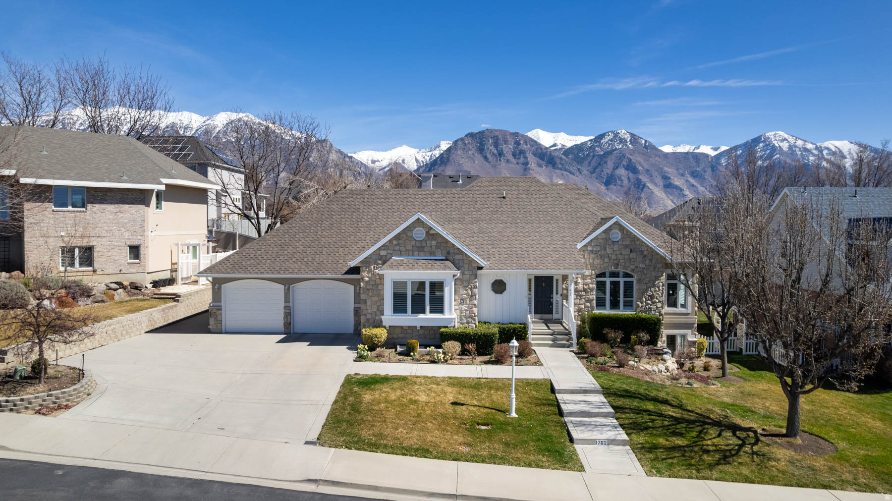 Best priced luxury, custom-built home in Provo. DO NOT MISS this HOME!!  Must see!! Every detail is perfection and the layout is wide open and inviting from top to bottom.   The open feeling in this home is fabulous with gorgeous hardwood, 10 ft ceilings upstairs and 9 ft ceilings downstairs.  Big master suite on main level for single level living. Grandview neighborhood = happiness! It's hard to find any home to buy in this sought-after neighborhood, as people love the good, helpful, kind, people here, and they stay.  This home is located on a quiet cul-de-sac on a street lined with lovely homes and yards immaculately maintained. Peaceful backyard with mature trees and well-designed, terraced landscape. The deck off the dining room is the perfect size and has a convenient awning. Well designed basement entrance = so many possibilities for your family. Spacious garage fellas, with a large roomy storage area, hidden behind the front wall. The sellers chose top of the line materials from the beginning so this house feels completely like it's brand new. Everything to love here!  You are gonna love it!  Buyers to verify all information and accuracy of acreage and square footage. This is provided as a courtesy only.  Easy to show.  Go and Show! If you have any questions, call the realtor.