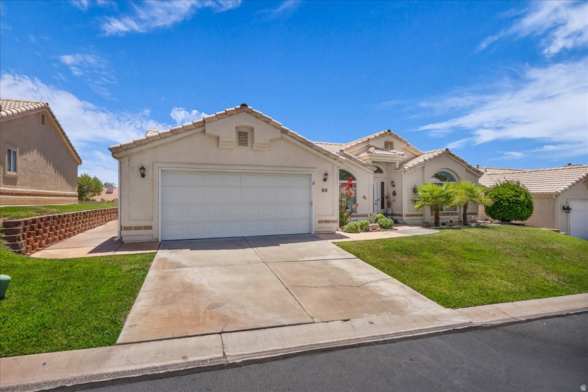 Thoughtfully designed with independence, comfort, and ease of living in mind, this exceptional home offers seamless wheelchair accessibility throughout without compromising style. Located in a charming 55+ community, this 3-bedroom, 2-bathroom home features a spacious open-concept floor plan filled with natural light, soaring ceilings, and functional living spaces. Accessibility features include true single-level living with no steps or stairs, wide hallways and doorways, a beautifully updated kitchen with lowered countertops, roll-in showers, accessible bathrooms with durable epoxy flooring, and thoughtful design elements that enhance everyday mobility. Step outside to a private, fully enclosed backyard where beautiful valley and mountain views create the perfect setting to relax or entertain. The community center is just a short distance away and offers outstanding amenities, including a pool, spa, pickleball courts, gathering areas, and more. Homes offering this level of accessibility are exceptionally rare. Blending thoughtful design with everyday comfort, this property presents a unique opportunity for greater freedom and independence while being just minutes from parks, paved walking trails, shopping, dining, and other everyday conveniences. Buyer/buyer's agent to verify all information.