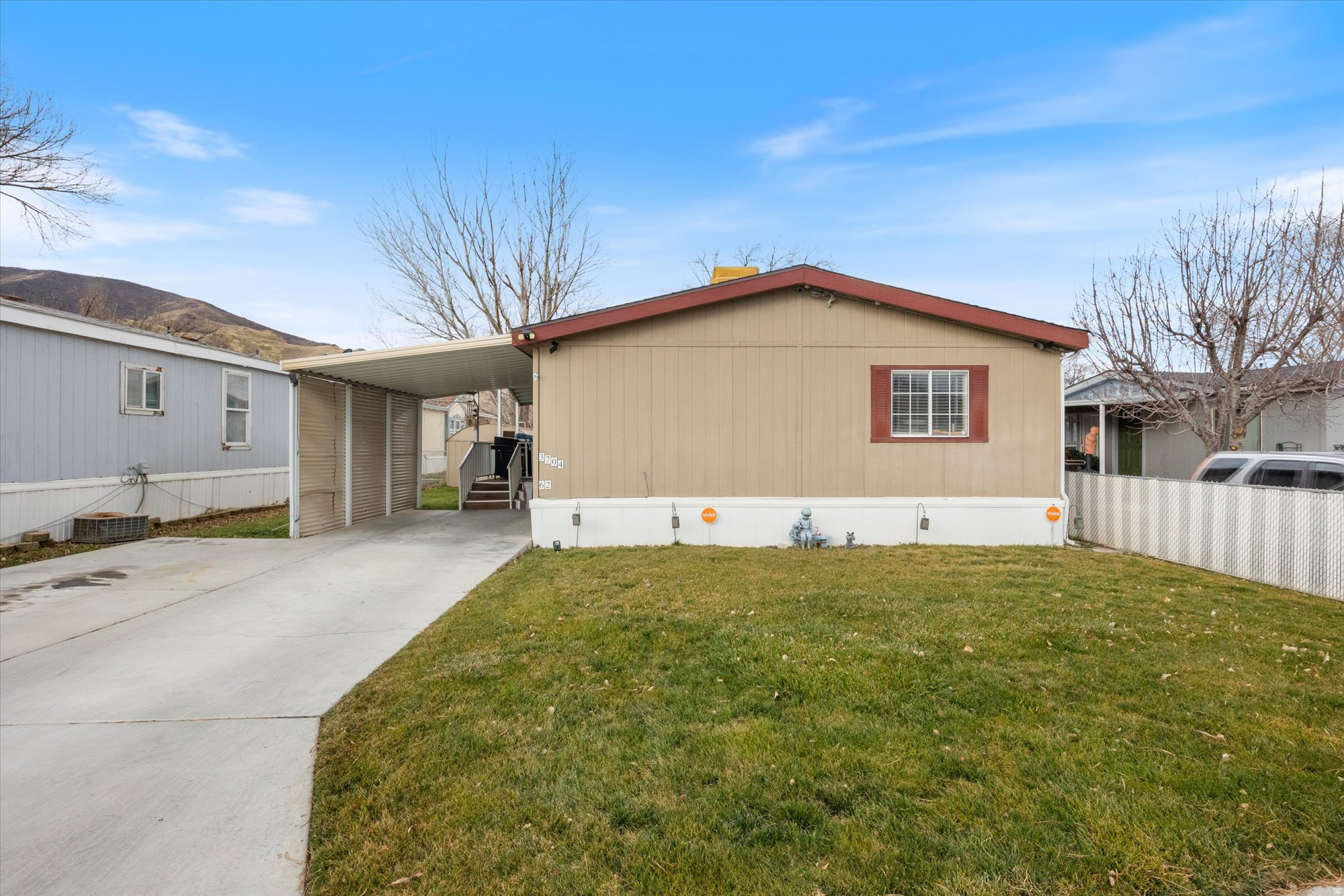 Rare double-wide for sale in excellent Sunset Vista Magna park! Original owners have kept this home in great condition! Spacious floorplan features a large great room, dining area and split master layout.  Newer Stainless steel appliances, new water heater and new A/C and Furnace. Carpet is only 2 years old. Exterior skirt is insulated/sealed. Lots of upgrades. HOA includes community pool,  club house and paid water and trash. This home is move in ready!