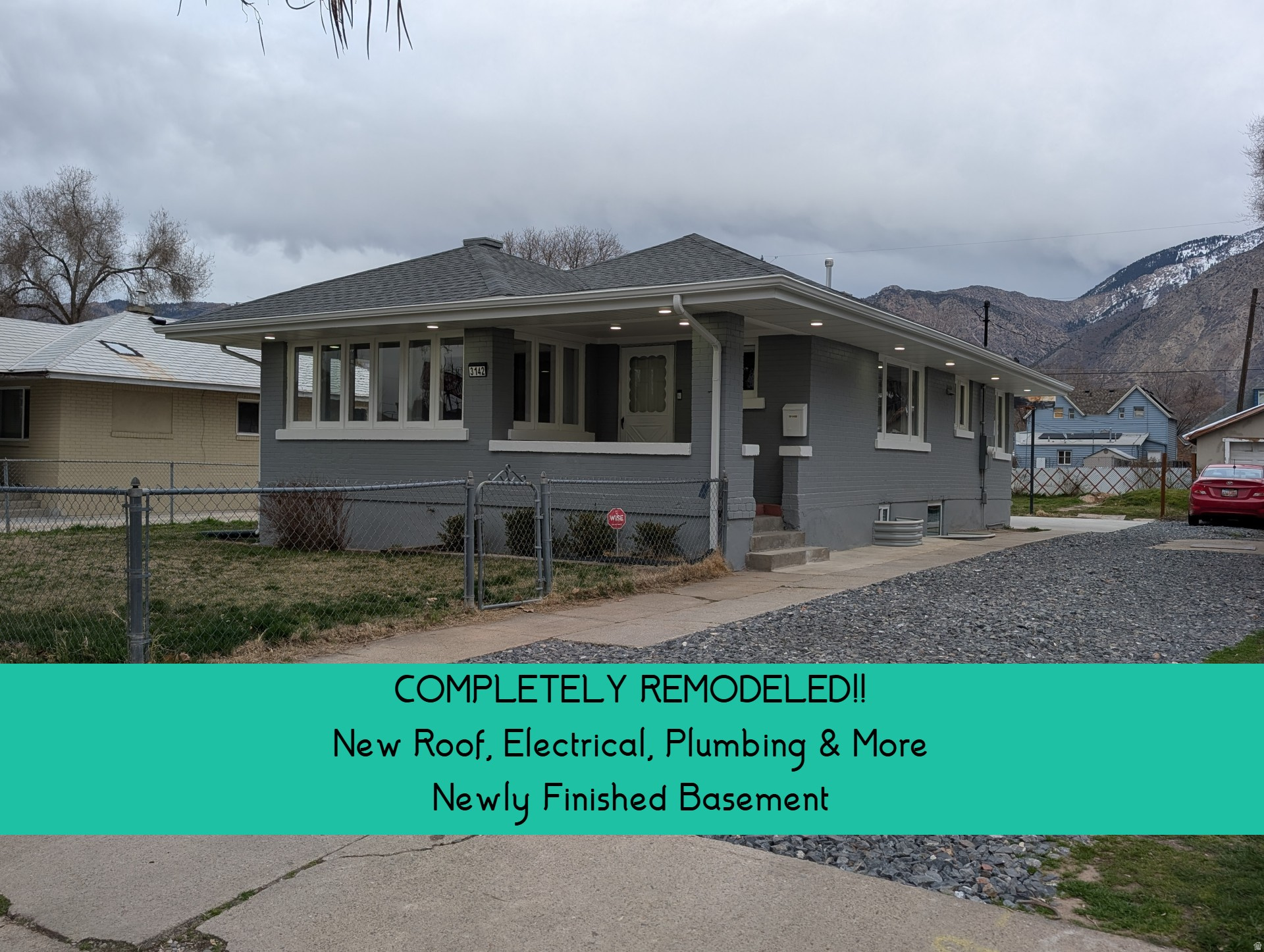 Looking for a totally updated home? Here it is! Brand new roof (including re-sheeting & new extended soffit & rain gutters), plumbing, electrical (including updated panel), painting, granite countertops in the kitchen and basement newly finished. Structurally engineered remodel. Went through very rigid inspections from Ogden City at every stage of the remodel. Great location close to so many things.... shopping, freeway access, restaurants, etc. Open front family room w/ lots of natural light, updated kitchen, outside newly painted, new basement windows. Quikset locks on the front & back doors. There's also driving access at the rear (east side) of the property. You've got to see this one! Seller financing available, contact agent for details. Virtual walk-through Matterbox link:  https://my.matterport.com/models/oeYvdLeSW3Q?cta_origin=last_created_space&organization=iz4qnq2P4wJ