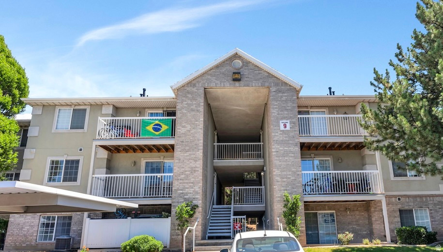 Open House Thurs July 2nd from 4-6PM! Showings to begin at Open House!  Warning: This Condo May Cause Financial Common Sense. Tired of scrolling past homes that require a winning lottery ticket and a second mortgage on your sanity? Meet your match.  This adorable 2-bedroom condo in the heart of Utah County proves you can have a great location, community pool, covered balcony, and money left over for tacos.  Inside, you'll find 2 comfortable bedrooms, a full bath, and an extra vanity area that's perfect for avoiding the age-old debate of "Are you almost done in there?" Morning traffic jams just got a lot less dramatic.  Outside, your covered balcony offers front-row seats to Utah's spectacular sunsets-no reservations required. And when summer temperatures start climbing, the community pool is ready for cannonballs, relaxation, or your best attempt at looking athletic while floating on an inflatable flamingo.  Located close to shopping, dining, recreation, and everything that makes Utah County such a sought-after place to live, this condo delivers the three things buyers love most: location, lifestyle, and a payment that won't make you cry.  Cute? Absolutely. Convenient? You bet. Overpriced? Not on its life. Come see why this condo is the real estate equivalent of finding extra fries at the bottom of the bag !!  Buyer/Broker to verify all to buyer's satisfaction.