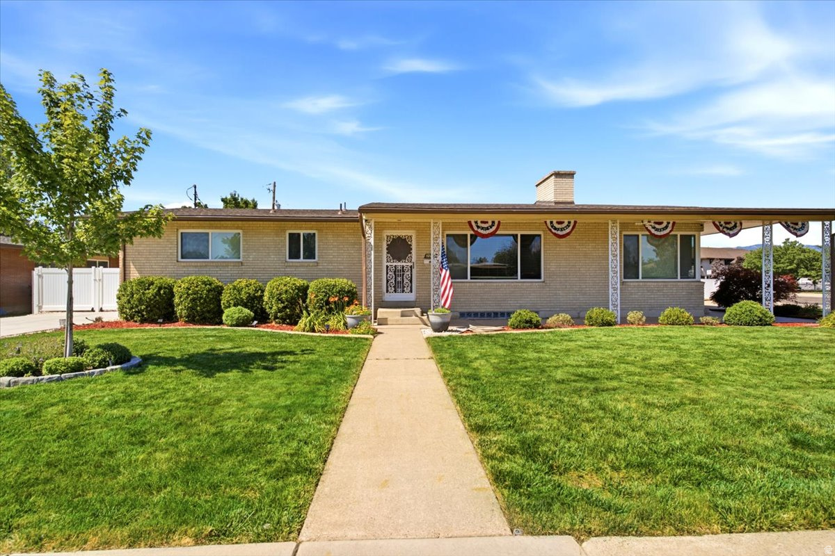 Discover the perfect blend of space and flexibility in this spacious 4-bedroom 3 bath rambler, nestled in an established Roy neighborhood. Renovated basement includes a full kitchen, laundry, and a walkout that you can use as a mother-in-law space.  The expansive backyard provides a large RV space with 30-amp outlet, fruit trees (Plum, Peaches, Apple, and Apricot), garden space, large shed and root sellers for storage. A large patio partially covered provides the perfect setting to enjoy relaxing evenings, entertaining friends and family. Brand new roof. Windows and Air conditioner update in the last few years. Conveniently located just minutes from I-15, you'll enjoy quick access to shopping, dining, schools, recreation, and commuting throughout Northern Utah. Schedule your showing today and see everything this exceptional property has to offer.