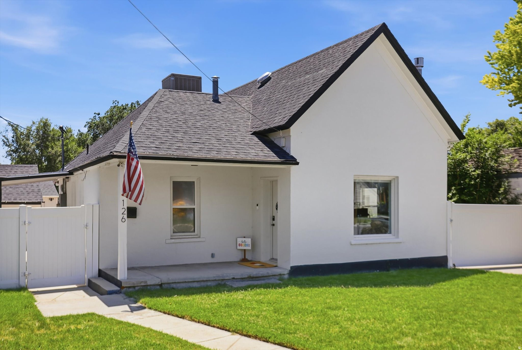 Charming American Fork home blending timeless character with thoughtful modern updates. Inside, you'll find beautiful quartz countertops in both the kitchen and bathroom, updated cabinetry, and a large single-basin kitchen sink that adds both style and functionality. Natural light fills the home, creating a bright and welcoming atmosphere while preserving the warmth and charm that make older homes so special. Step outside to enjoy a spacious backyard with mature grapevines wrapping around the fence, creating a unique and inviting outdoor setting perfect for relaxing, gardening, entertaining, or simply enjoying the space. Conveniently located near I-15, shopping, dining, parks, and everyday amenities, this home offers easy access to everything you need while maintaining the feel of an established neighborhood. One of the seller's favorite features has been the wonderful neighbors and strong sense of community. If you're looking for a home that combines classic charm, modern finishes, natural light, and an unbeatable location, this American Fork gem is one you won't want to miss.  Square footage figures are provided as a courtesy estimate only and were obtained from the county.  Buyer is advised to obtain an independent measurement.