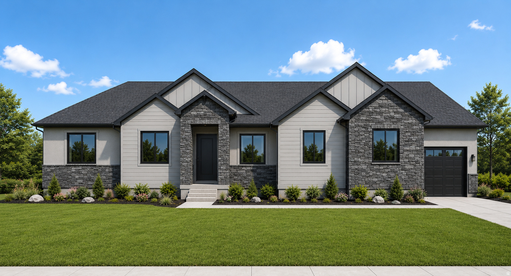To Be Built. Welcome to the McKenna floor plan by GTM Builders, located in a beautiful Grantsville community. This thoughtfully designed home offers modern style and exceptional craftsmanship with an open-concept layout perfect for everyday living and entertaining. Features include LVP flooring throughout the main living areas, a gourmet kitchen with a built-in oven, cooktop, custom cabinetry, and included refrigerator. The luxurious primary suite features a tiled shower with a Euro glass enclosure for a spa-like retreat. Enjoy quality finishes, timeless design, and the opportunity to build your dream home. Builder offering up to a $24,000 seller incentive when using the preferred lender. Square footage figures are provided as a courtesy estimate only and were obtained from Builder Plans. Buyer is advised to obtain an independent measurement.