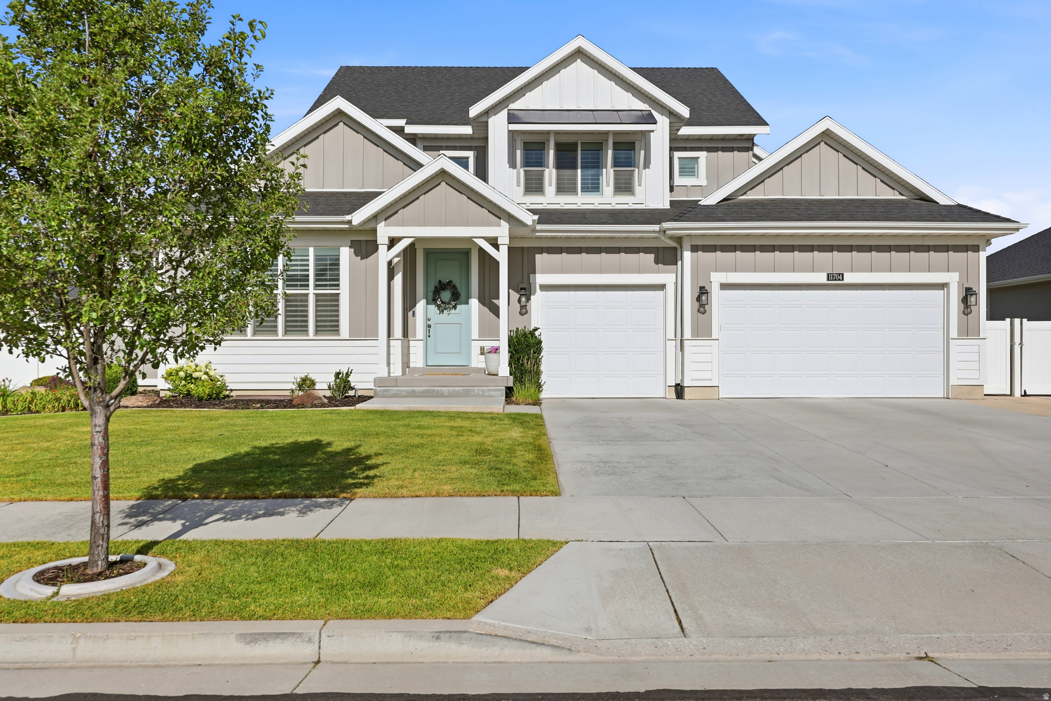 OPEN HOUSE Thursday 7/2 4:00-7:30pm.  This stunning two-story home is located in the heart of the Midas Crossing neighborhood on the border of Riverton and South Jordan and close to everything!!  Thoughtfully finished with upgrades throughout the home that will make you want to stay forever.  The main level primary suite features a huge walk-in closet, shower, bathub and a large double vanity.  The three upstairs bedrooms are spacious and full of natural light.  The upstairs bathroom boasts an all-in-one laundry unit that's included.  The large, finished basement is ready to host guests for game night, features a snack bar and has the perfect area for your in-home gym or dance space.  The home boasts beautiful plantation shutters throughout the main and upper levels.  Ready for movie night?  No need to go out -- the custom theater room is ready for all of your big-screen watch parties!  The backyard features an in-ground trampoline, dedicated playground space, and you'll love relaxing in the hammock swings or sitting under the gazebo in the shade.  The home has 31 solar panels with 2 storage batteries included as well as the EV charger in the garage.  Solar storage batteries would allow the entire home to run for 4+ days with no other power source!  Buyer and buyer's agent to verify all info.