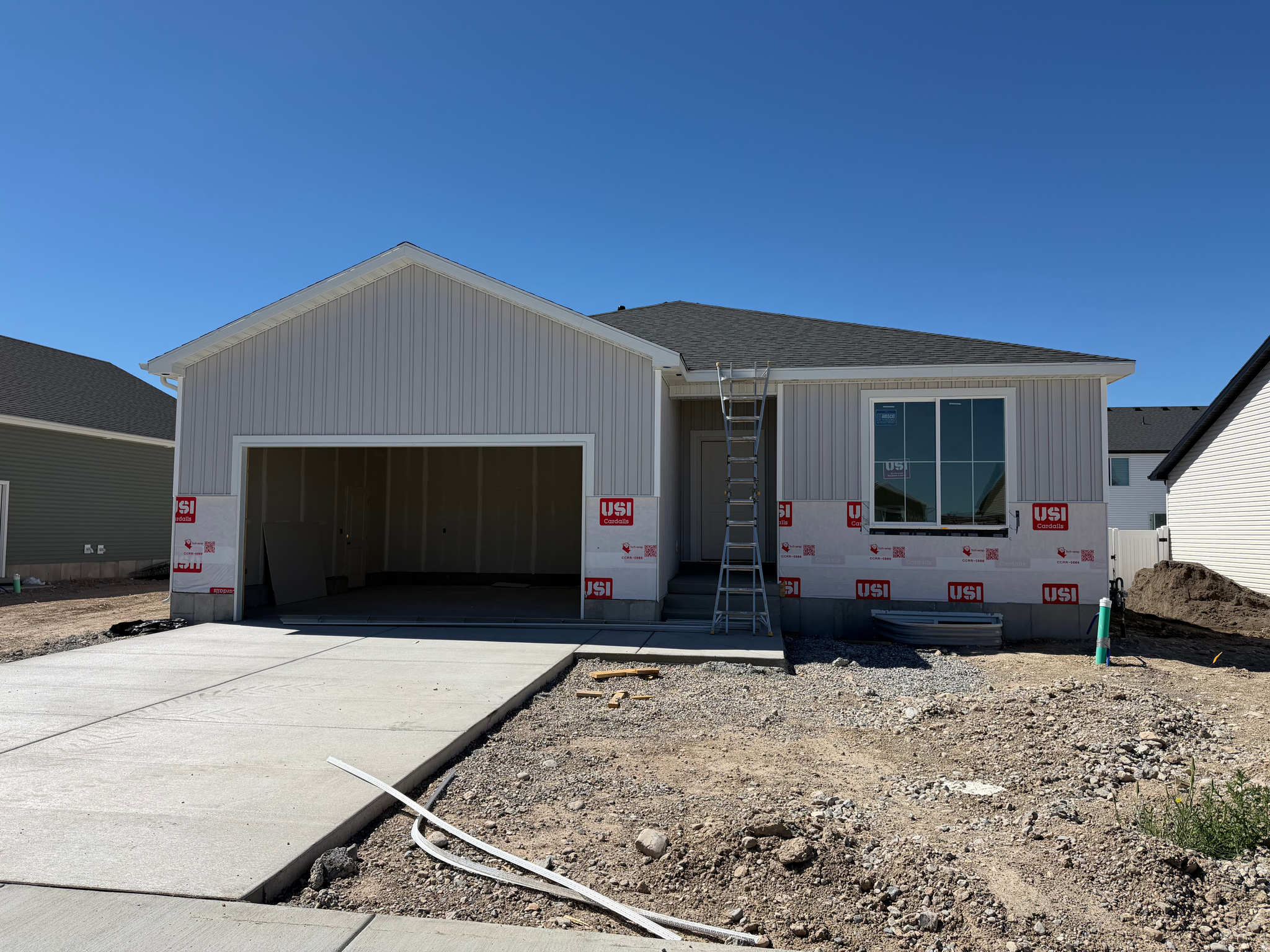 Come check out this NEW home in an amazing community in Smithfield!  9ft ceilings on the main floor.  Lots of windows for natural light.  Large unfinished basement for room to grow.  Fireplace, cabinets to the ceiling, pendant lights in kitchen, and ceiling fan in primary bedroom are just a few of the upgrades.  You are going to love the community and the included amenities like a community pool and hot tub, clubhouse, gym, dog park, pickleball courts, etc.  HOA is only $90/month and includes high speed fiber internet.  Two year warranty.  We only use premium soft close cabinets, premium high pylon carpet and flooring, and premium countertops.  Blinds included!  Blown in insulation everywhere and will have a fully insulated garage.  Home scheduled for completion in August 2026.  Hablo Espanol.