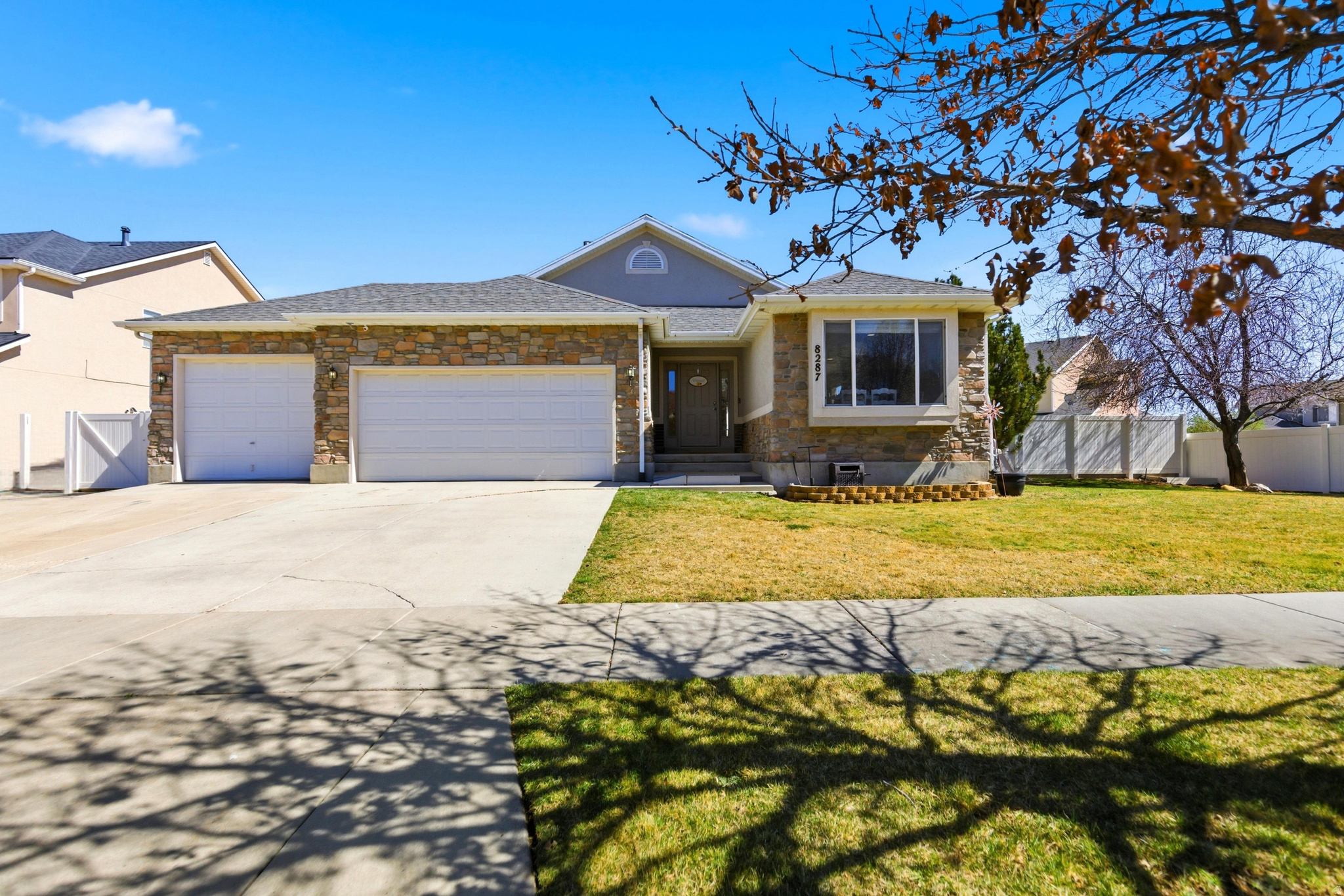 NEW ROOF! Beautiful West Jordan home in a prime location! Conveniently located less than 10 minutes from Jordan Landing with quick and easy access to Mountain View Corridor for commuting, shopping, dining, and entertainment. This move-in ready home features a beautifully remodeled kitchen with soft-close cabinets, an updated finished walk-out basement, RV parking, and stunning valley and mountain views from the deck. Major system updates include a brand-new roof, new water heater, furnace and A/C replacement completed in late 2022, offering added peace of mind. Spacious layout with thoughtful updates throughout make this home one you won't want to miss! Square footage figures are provided as a courtesy estimate only and were obtained from county records. Buyer is advised to obtain an independent measurement.