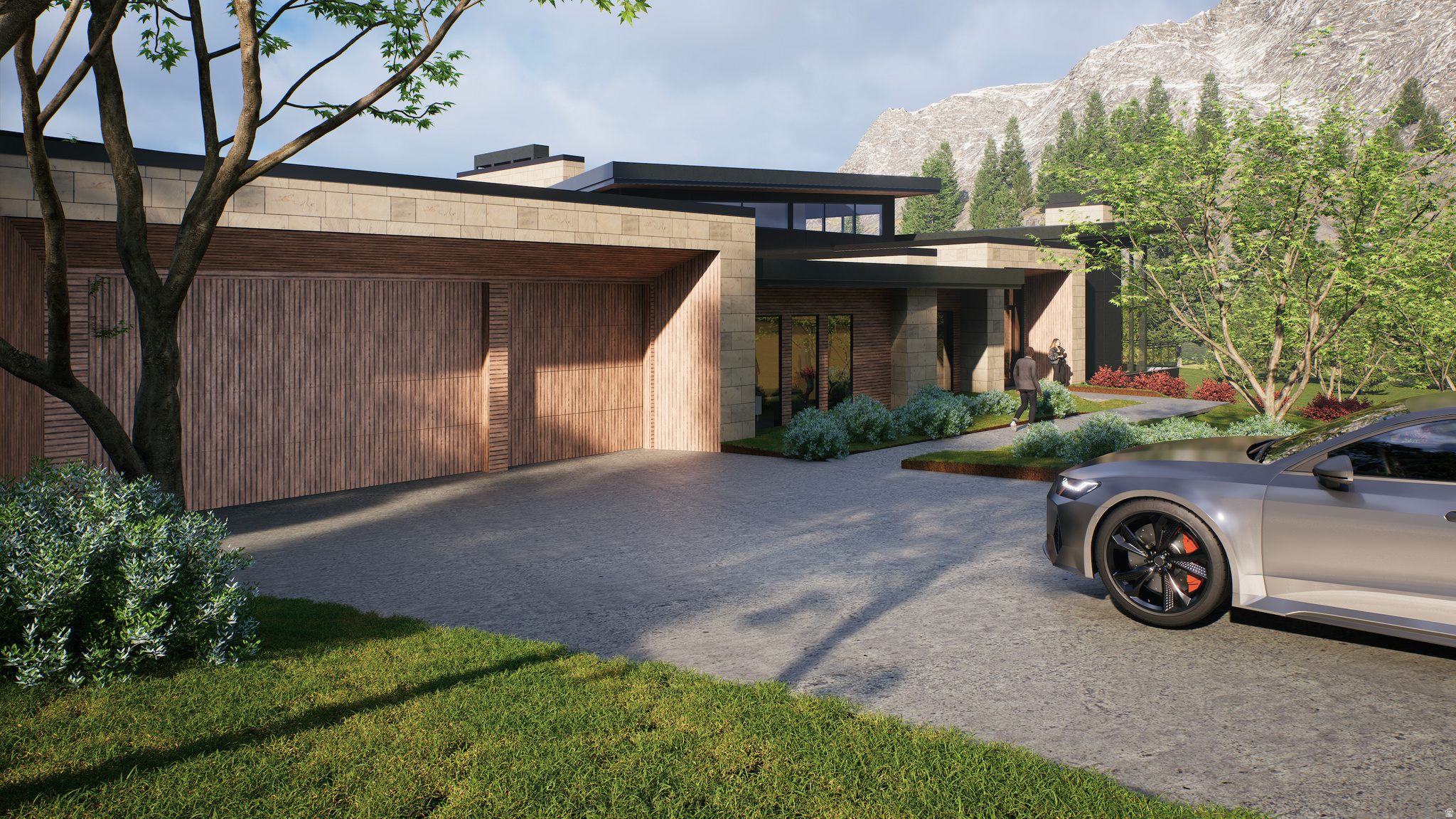 Set in the coveted Salt Lake foothills, this striking modern residence at 4516 Gilead Way blends refined architecture with sweeping mountain views. Clean contemporary lines, expansive glass, and a sophisticated palette of natural stone, warm wood, and metal create a home that feels both modern and timeless. Interiors curated by Debbie Barsh Interior Design showcase custom rift white oak cabinetry, natural stone surfaces, and carefully selected textures that bring warmth and elegance throughout. The open-concept great room is anchored by a dramatic fireplace and framed by walls of glass that flood the home with natural light. The chef's kitchen features quartzite countertops, professional appliances, and a beautifully detailed butler's pantry, designed for effortless entertaining. The private primary suite offers a serene retreat with custom wood paneling, a spa-inspired bath with a soaking tub, and a stunning walk-in dressing room with custom cabinetry and center island. The walk-out lower level is designed for lifestyle and wellness, featuring a fitness studio, sauna, steam room, lounge space, and kitchenette. An exceptional modern foothill home offering luxury design, thoughtful amenities, and breathtaking surroundings.