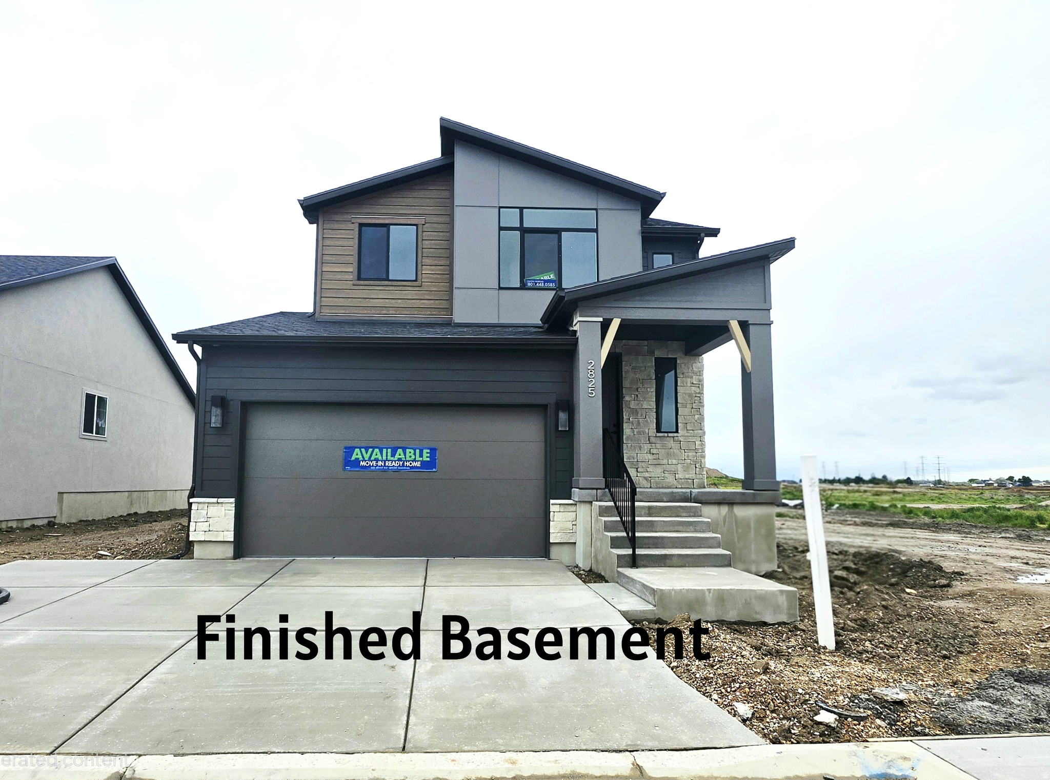 Built on one of the larger lots in the community and with a finished basement this is one to check out! This modern 2 story under construction is in the JDC Ranch community which is planned with lifestyle in mind, featuring playgrounds, walking trails, parks, and pickleball making it easy to enjoy the outdoors right in your own neighborhood. The home is designed with functionality in mind with an open concept main level including a spacious kitchen with ample cabinetry and dedicated dining space. Upstairs you'll find 3 bedrooms and 2 bathrooms including the primary suite with separate tub/shower and dual vanity sinks. The basement is finished with 1 more bedroom and bathroom and a secondary living room. Closets are abundant throughout the home for all your storage needs. Front yard landscaping and a fence is included along with lender incentives through builders preferred lenders.