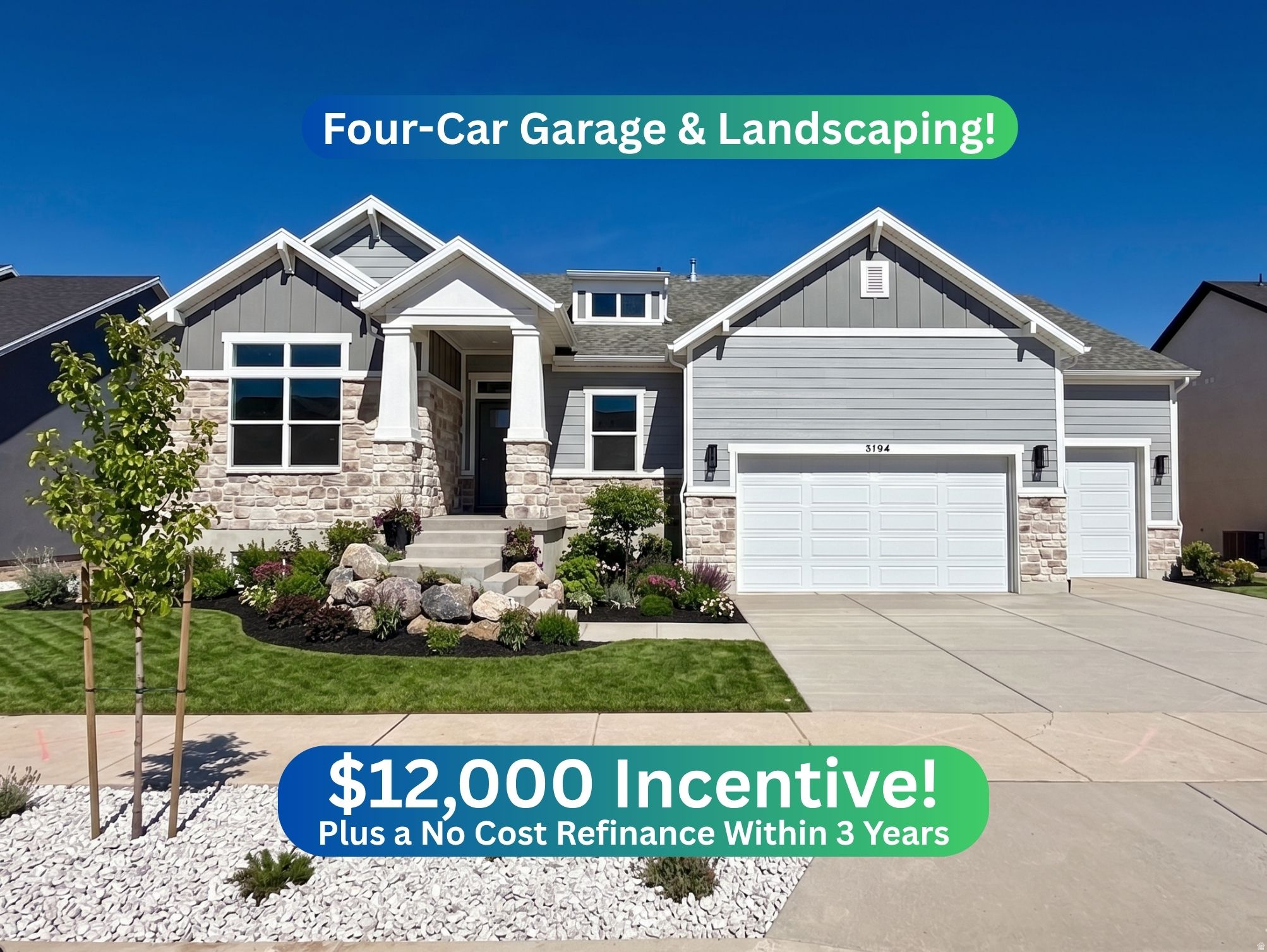 Won't last long! West-facing rambler with a beautiful covered patio and unmatched views of Ben Lomond! Nestled in the North end of the beautiful JDC Ranch community, the home features beautiful front landscaping (represented in the AI generated main image) and a massive FOUR-CAR garage. This specific Siena floor plan is our best plan for entertaining and provides the most versatile kitchen/dining/entertaining space on the main level. Backed by excellent 1-, 2-, and 10-year warranties, this home and community will provide a peace of mind like no other. Home is expected to complete in July. ***$12,000 preferred lender incentive with a no cost refinance within three years*** Square footage figures are provided as a courtesy estimate only and were obtained from building plans. Buyer is advised to obtain an independent measurement.
