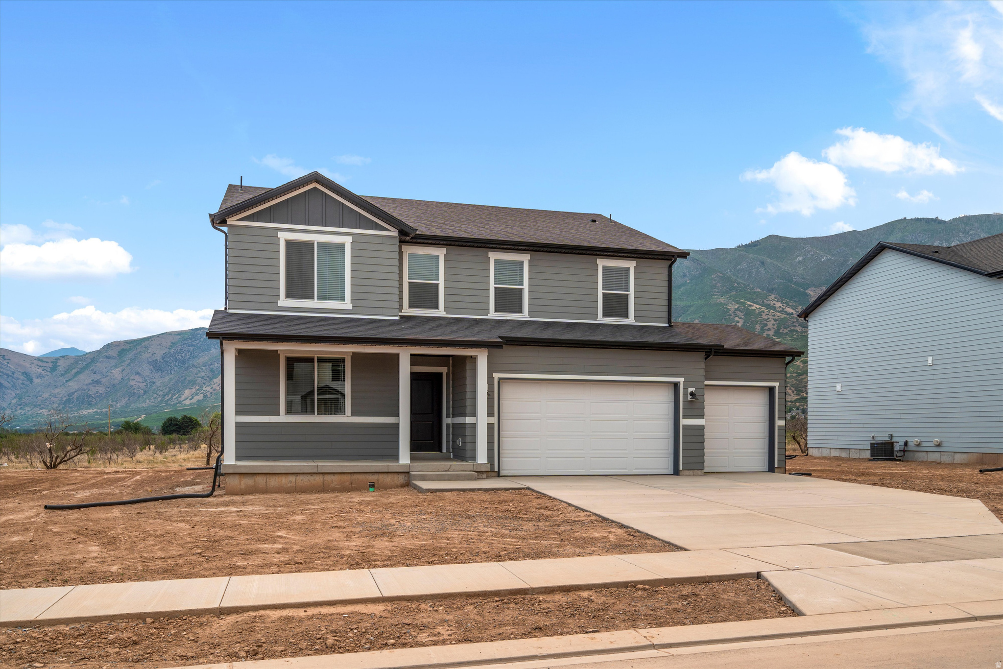 This five bedroom home provides plenty of space for entertaining and relaxing, featuring an open-concept kitchen and living area and an unfinished basement for added flexibility. Upstairs, unwind in the primary suite. Move in ready with a washer, dryer, fridge and blinds throughout!  Total home approx. sq. ft. 4,067.