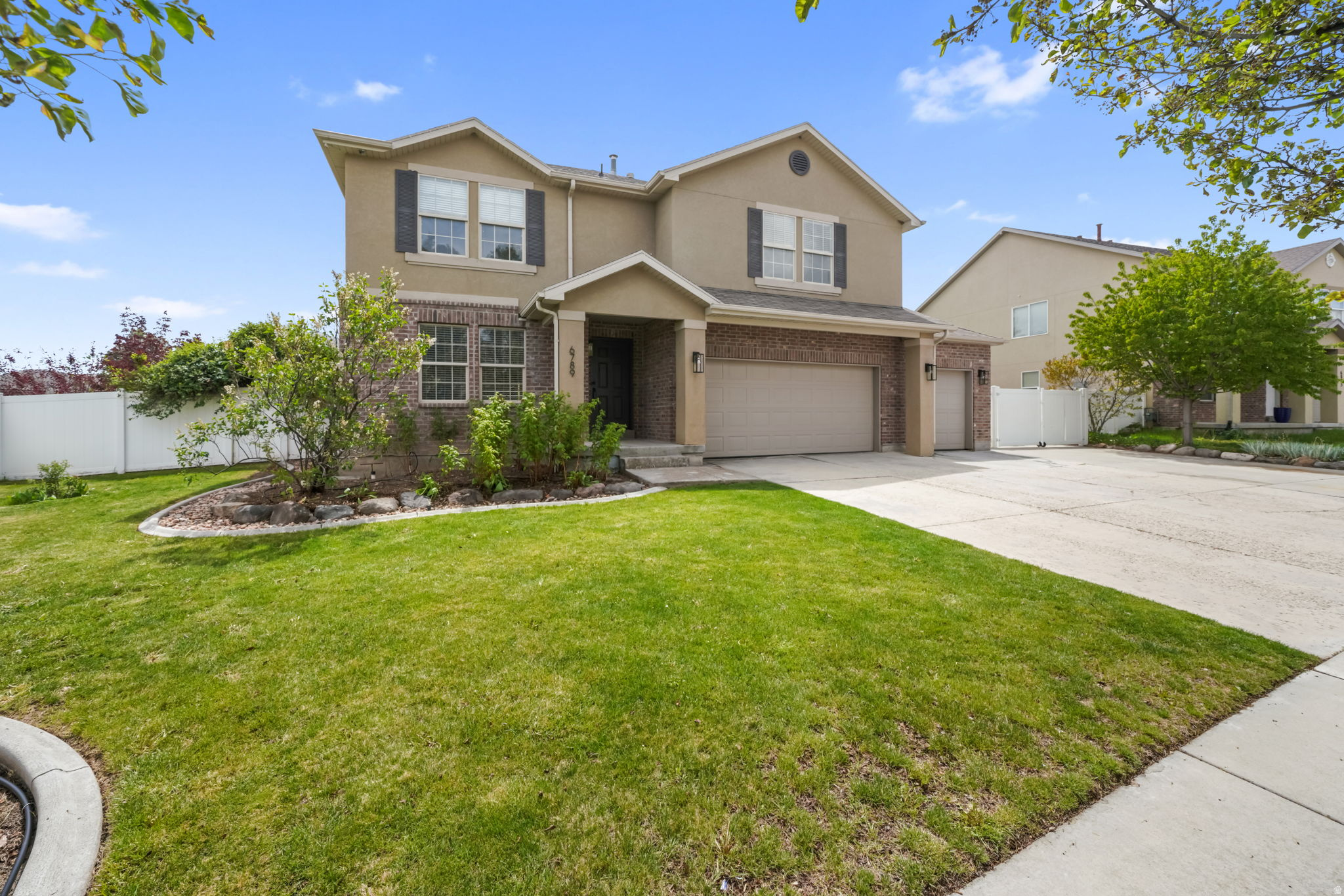 Spacious and beautifully updated home in a terrific Herriman neighborhood. This move-in ready property features an open floor plan with tons of space on every level, all new carpet, paint, plumbing fixtures, an updated kitchen with a big pantry, a roomy primary suite and so much more.  It sits on a sizable lot with an RV pad, storage shed and a wonderfully maintained back yard, perfect for big gatherings or relaxing on a summer evening. This is a must-see!  Square footage figures are provided as a courtesy estimate only and were obtained from county records.  Buyer is advised to obtain an independent measurement.