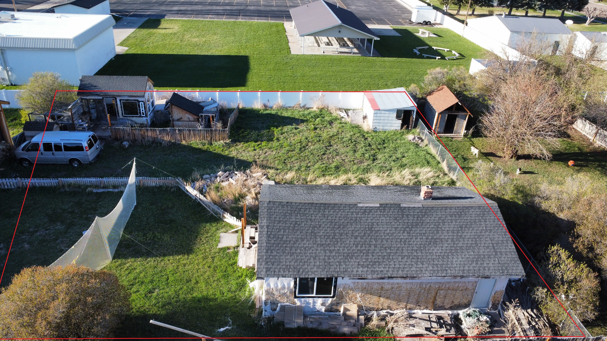 Spacious .19 acre lot in Montpelier Idaho. Lot has access off North 6th St. Easement will be recorded at closing. Water, Sewer, power and gas is available in the street. Older home on the property that is uninhabitable but cold be used for storage.  Contact listing agent for more info and to schedule your showings