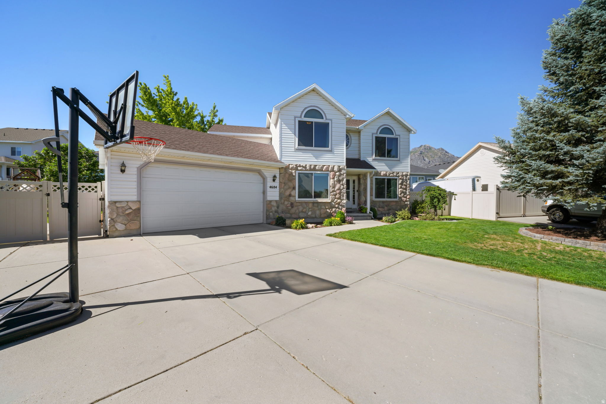 **No showings until Friday, June 19th**  Tucked into a quiet cul-de-sac in the heart of Cedar Hills, this beautiful 5-bedroom, 3.5-bath home offers something increasingly rare - genuine peace and space, wrapped in one of Utah County's most beloved communities. Fully fenced backyard with a covered patio creates the kind of outdoor space you will actually use, whether that means summer gatherings, quiet evenings, or letting kids and pets roam freely. Inside, the layout is thoughtfully designed.  A dedicated office and a separate music and study room at the front of the home give everyone their own space to focus, create, practice, or simply find a quiet corner. The bedrooms, inviting gathering spaces, and warm feel throughout make this a home that is easy to settle into. The location only adds to the appeal. Top-rated schools, the Murdock Trail, shopping, dining, and the convenience to American Fork Canyon are all just minutes away. If your lifestyle includes biking, hiking, canyon drives, or simply being part of a community that takes pride in where it lives, Cedar Hills delivers all of it. Homes like this in this neighborhood do not come along often. Come see it for yourself. Square footage figures are provided as a courtesy estimate only and were obtained from County records. Buyer is advised to obtain an independent measurement.