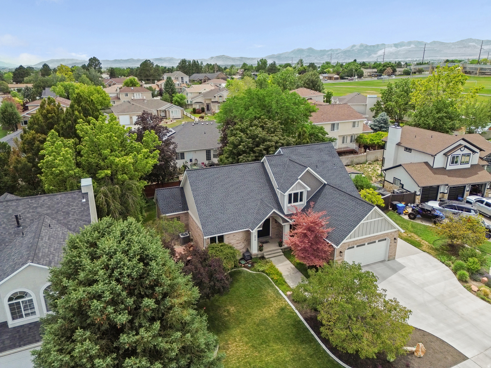 Sometimes, you just get lucky. This is one of those homes.  Exceptional quality and meticulous care are evident throughout this custom-built, one-owner home offering over 4,400 sq. ft., on a quiet cul-de-sac. Designed for both comfortable living and entertaining, it features two kitchens, four bedrooms, four bathrooms, a loft, a sitting room/den, and soaring designer vaulted ceilings.  Built to last with 2x6 construction and Anderson windows, this home also offers a newer high-efficiency furnace and A/C, a new roof, and a new driveway. Outside, you'll find an impeccably landscaped, fully fenced backyard with a beautiful redwood pergola, Trex-style decking, three patios, a storage shed, and abundant storage throughout.  Homes of this caliber are rare. Every detail reflects exceptional craftsmanship and pride of ownership. There are simply too many outstanding features to list-you'll have to experience this one in person.  Information deemed reliable but not guaranteed. Buyer to verify all information.