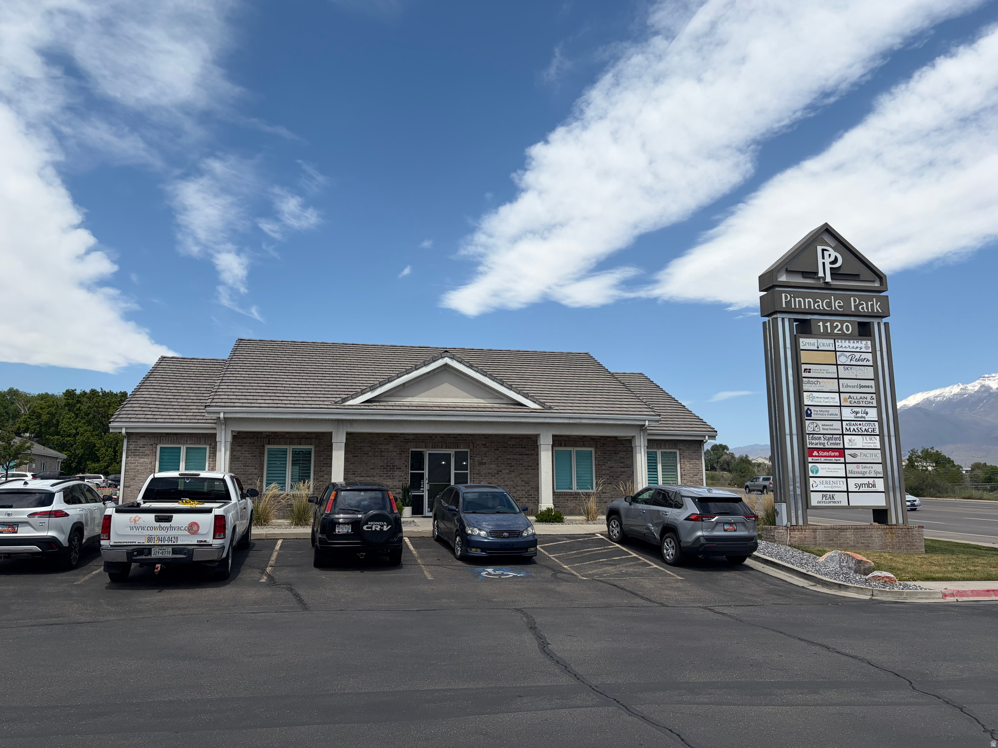 Amazing investment opportunity on State Street between Provo and Orem! Ideal location and curb appeal with high visibility in the Professional Office Park on Provo-Orem State Street Hill, including pylon signage.  Current use is Salon services on the ground level but the building has been used as a physician office and professional office. Brick construction with a lifetime tile roof. Tenants on the ground level are on a three-year renewable lease. Basement is currently vacant. This is a triple NET lease--Tenants pay for their own insurance, HOA Dues, and Property Taxes, and maintenance. Each tenant maintains their own individual unit (basement and ground floor). Square footage figures are provided as a courtesy estimate only and were obtained from county records.  Buyer is advised to obtain an independent measurement.
