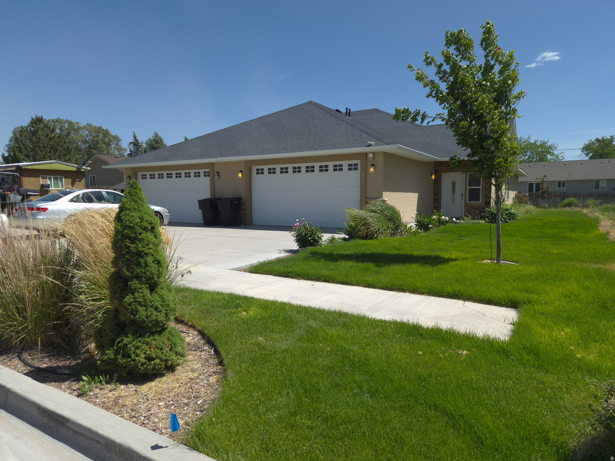 Easy living meets an outdoor lifestyle!This single-level twin home built in 2012 offers modern comfort without the heavy maintenance. Inside, you will find beautiful hardwood floors, vaulted ceilings, and large trim work that gives the space a premium feel. The kitchen comes fully equipped with included upgraded appliances, tons of cabinet space, and a layout perfect for cooking and entertaining.With 3 bedrooms, 2 bathrooms, and a spacious 2-car garage, there is plenty of room to spread out. The exterior features low-maintenance stucco siding, leaving you more weekend time to enjoy the incredible location.You are just steps away from local parks, a golf course, and within walking distance to a popular fishing area and reservoir. Clean, comfortable, and close to everything-schedule your tour today!