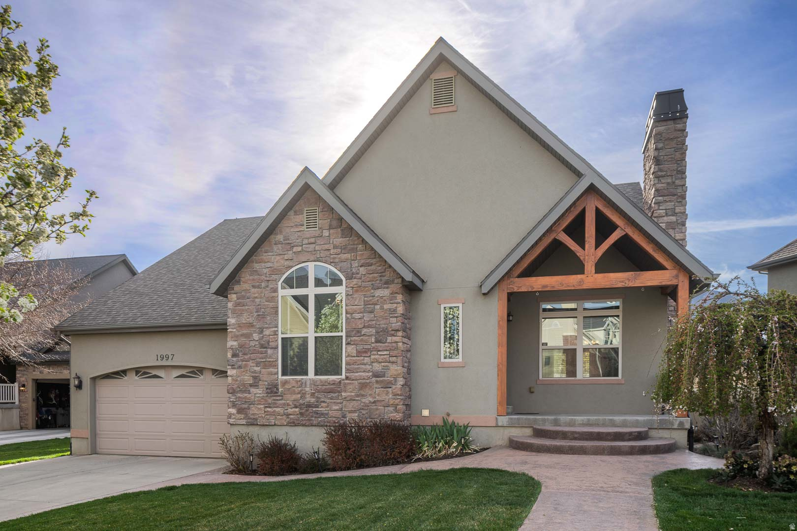 Welcome to this beautifully updated home in the highly sought-after Harvest Park community in Mapleton! Featuring 5 bedrooms and 3 bathrooms, this spacious home offers the perfect blend of comfort, functionality, and lifestyle. Step inside to find warm hardwood floors in the office with builtin cabinets, and an inviting layout designed for both everyday living and entertaining. The newly finished basement adds incredible versatility, a large cold storage, complete with a walkout entrance, elegant stone steps, and a charming floral welcome that creates a seamless indoor-outdoor connection. The backyard is truly a showstopper-an outdoor oasis that will leave you in awe. Enjoy a thoughtfully designed garden area, a vibrant flower garden with fruit trees, and mature trees that provide both beauty and privacy. Whether you're relaxing, hosting, or gardening, this space offers endless possibilities. Tech-savvy buyers will appreciate the extensive security and low-voltage system, complete with a dedicated server rack, as well as fast and reliable fiber internet. Located in a community rich with amenities, you'll have access to nearby parks, scenic walking trails, and breathtaking views of Maple Mountain right outside your door. This is more than just a home-it's a lifestyle. Come experience everything this exceptional property has to offer!