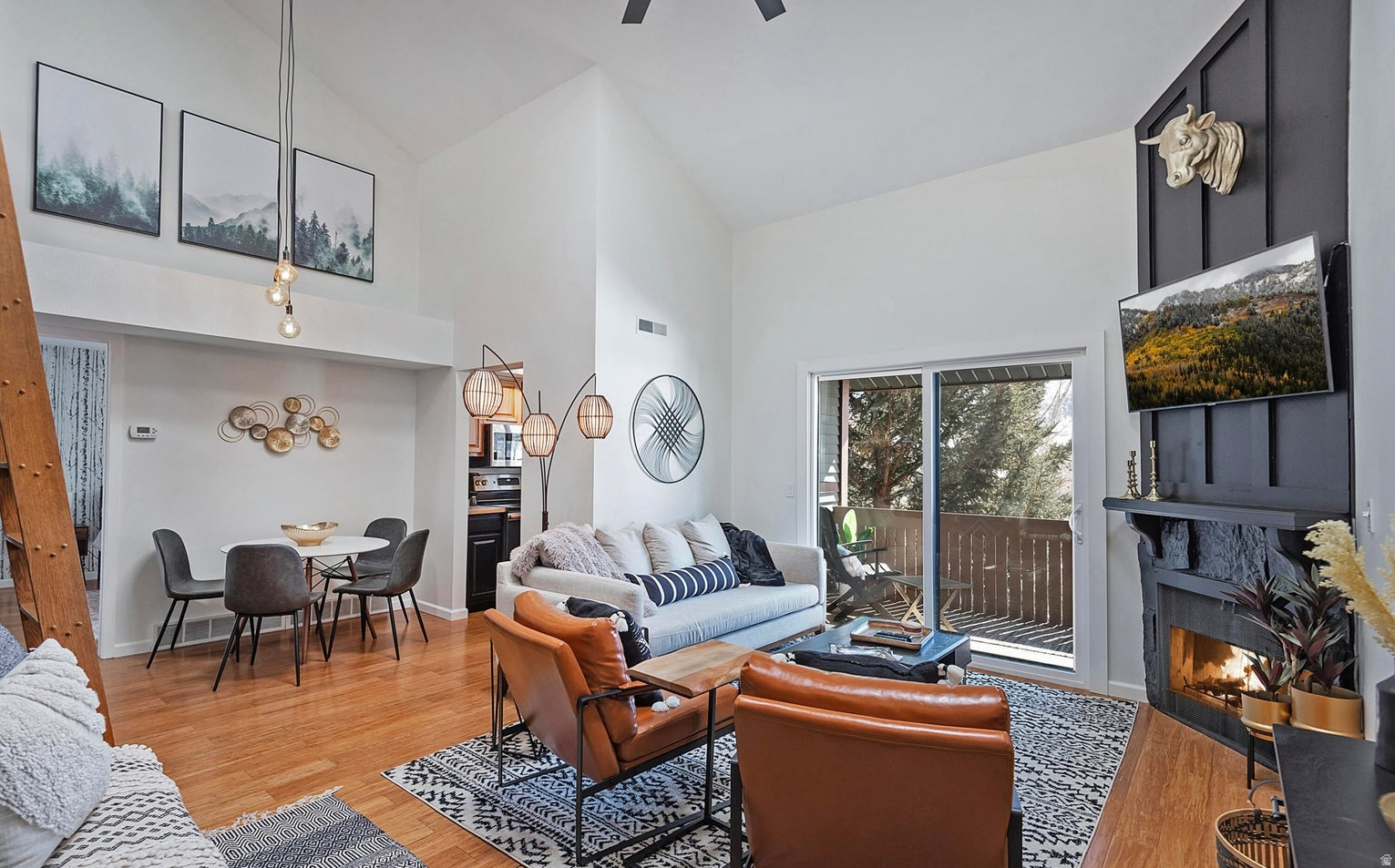 Top-floor Powderwood corner unit with views of the Utah Olympic Park and surrounding Wasatch Mountains. This 3-bedroom, 2-bath layout includes a spacious loft serving as the third bedroom, offering flexibility for guests or additional living space. The open-concept design creates a comfortable and inviting atmosphere, ideal for year-round use or a mountain retreat. Conveniently located near Kimball Junction, Tanger Outlets, dining, and everyday amenities, with easy access to public transportation and nearby trail systems for walking and biking. Park City Mountain Resort and Historic Old Town are just a short drive away. Powderwood amenities include a heated outdoor pool, spa, tennis courts, volleyball court, clubhouse, fitness center, and outdoor gathering areas. With its location, layout, and flexible use potential, this property presents a strong opportunity for a primary residence, second home, or investment property.