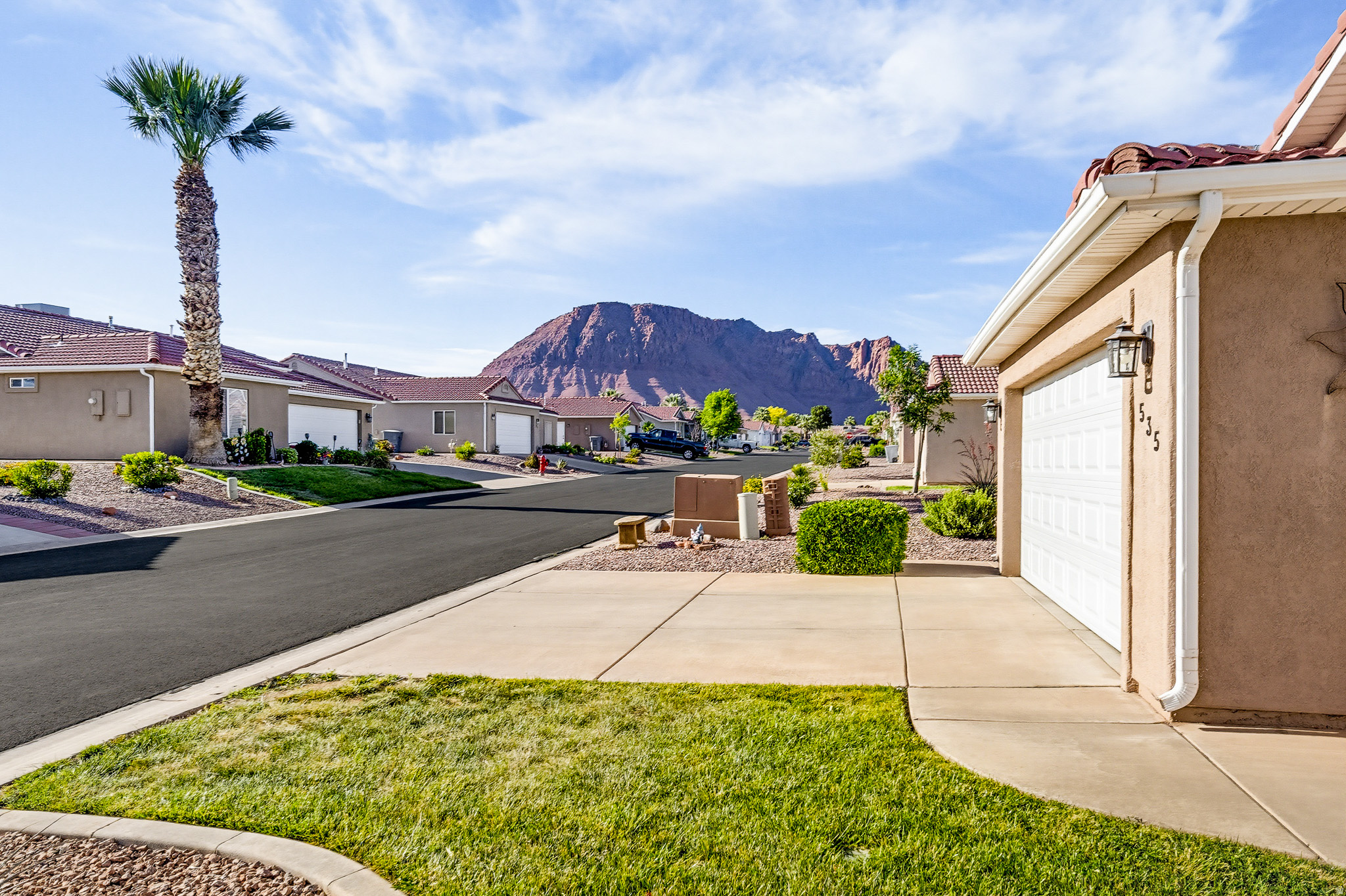 Well-maintained home in the sought-after Padre Lakes community in Ivins! This 1,477 sq ft, 3 bed, 2 bath home offers an open layout with vaulted ceilings and great natural light. The kitchen features upgraded countertops, ample cabinetry, and a large breakfast bar-perfect for everyday living and entertaining. The spacious primary suite provides a comfortable retreat, while plantation shutters throughout add charm and efficiency. Enjoy low-maintenance desert landscaping, a welcoming back patio.  Clean, move-in ready, and easy to love.