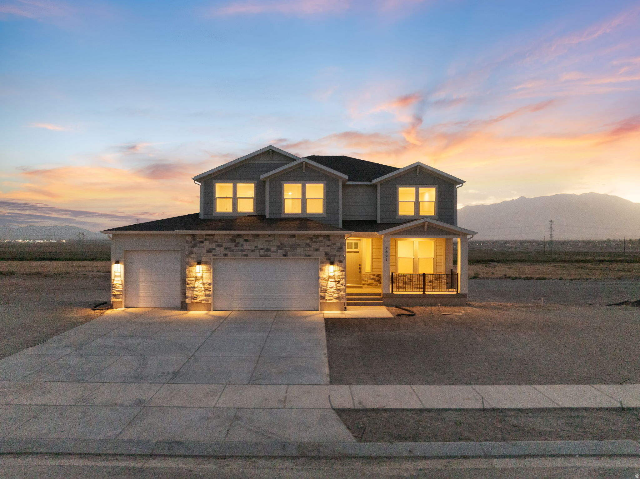 AMAZING $30,000 INCENTIVE TOWARDS CLOSING COSTS, RATE BUYDOWN, OR PRICE REDUCTION REGARDLESS OF LENDER! Must-see Scarlet Ridge Community in Eagle Mountain! Move-in ready! This beautiful home on a three-quarter-acre view lot with a walk-out basement is built by Flagship Homes. It features 4 bedrooms, 3.5 bathrooms, quartz slab countertops, painted cabinets, laminate flooring on the main level, a large loft on the 2nd floor, landscaped front yard, a 3 car garage with a convenient Costco Door between garage and pantry, and backyard (can be landscaped for an additional charge). The primary bedroom has a vaulted ceiling, large walk-in closet, and dual sinks with a separate tub/shower. With an unfinished walk-out basement, this home provides space for storage and room to grow. (If preferred, basement can be finished for an additional charge.) 1GB fiber optic internet included in the HOA dues. Call for more information or stop by our model home at 1546 E. Starling Lane, Eagle Mountain for a tour. Model home hours: Monday-Saturday 11 AM - 6 PM. Buyers to verify all information. Square footage is from house plan